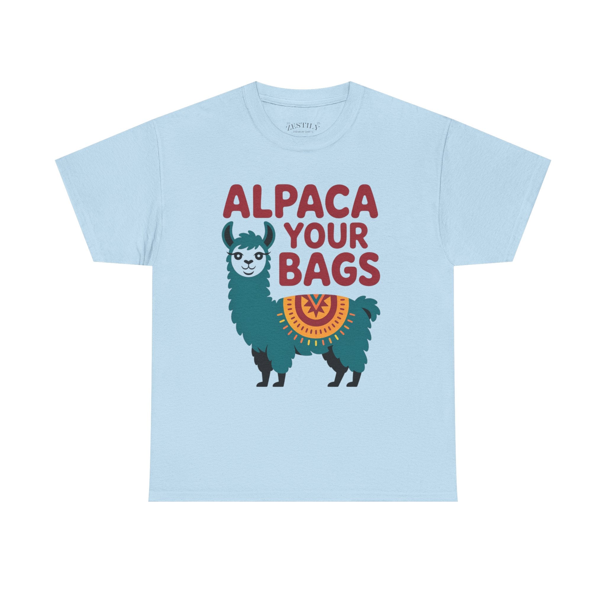 Llama-Themed Heavy Cotton Tee - Fun Alpaca Shirt, Cute Animal Gift, Funny Graphic Tee, Unique Apparel, Casual Everyday Wear