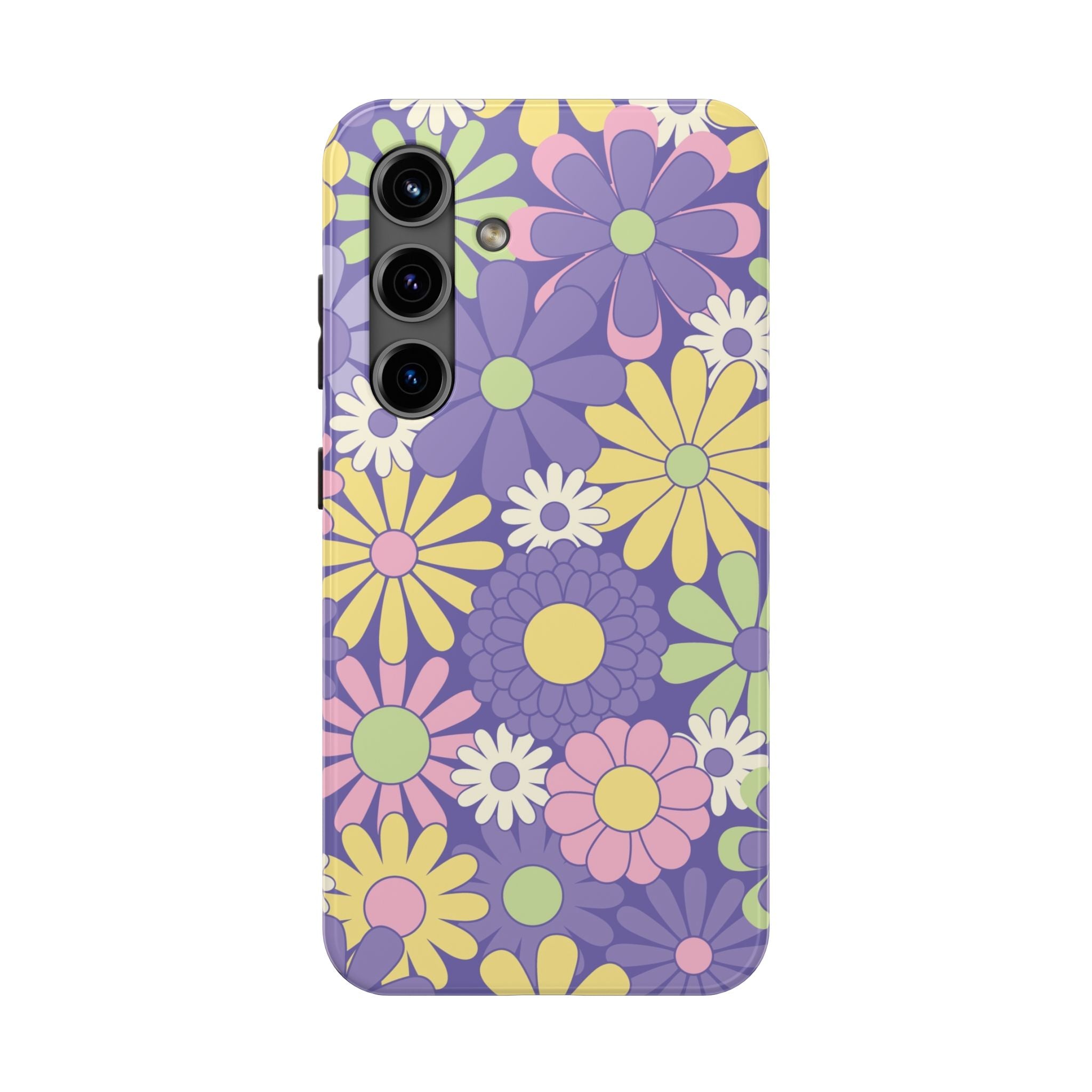 Purple Pink Yellow White Daisy Phone Case