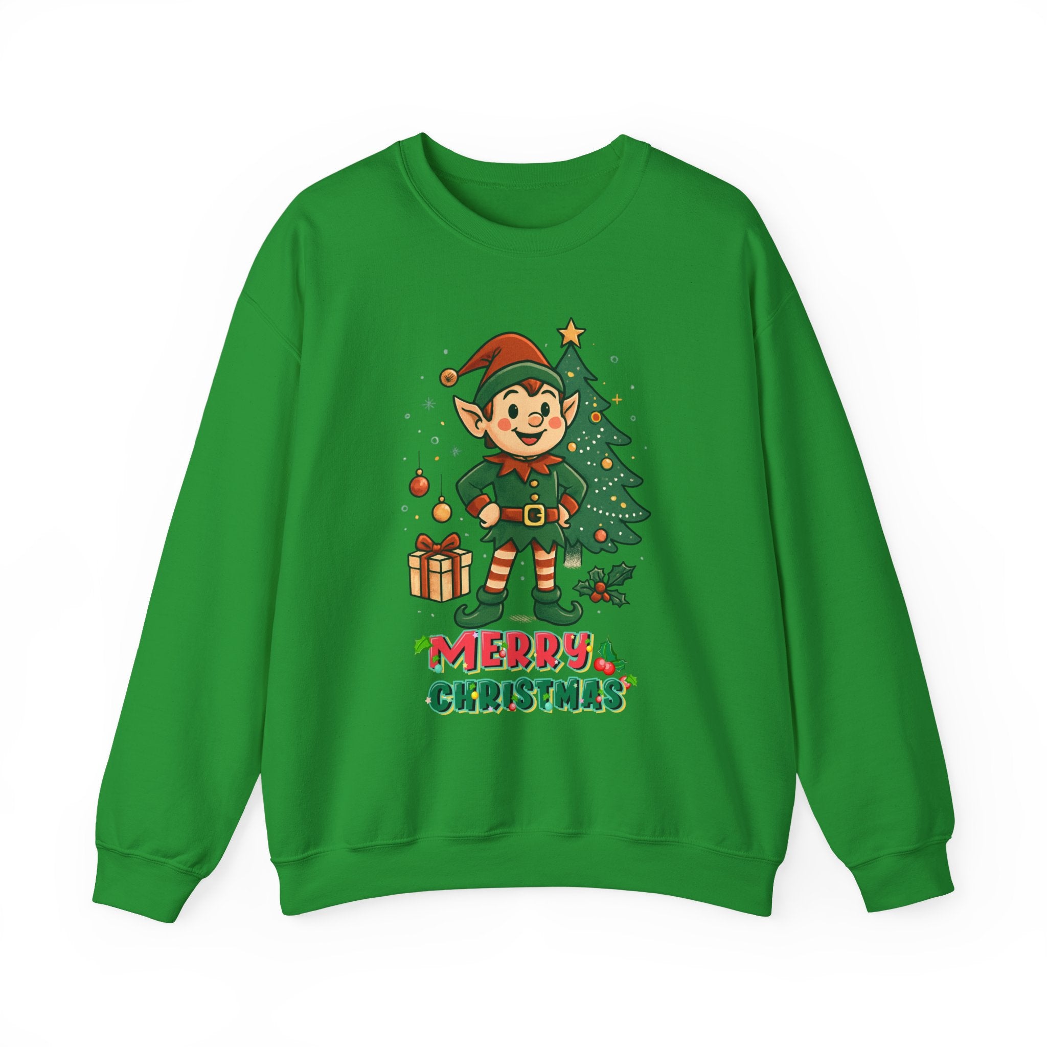 Merry Christmas Elf Sweatshirt | Holiday Sweatshirt, Crewneck, Festive Apparel, Gift for Him/Her, Cozy Winter Wear