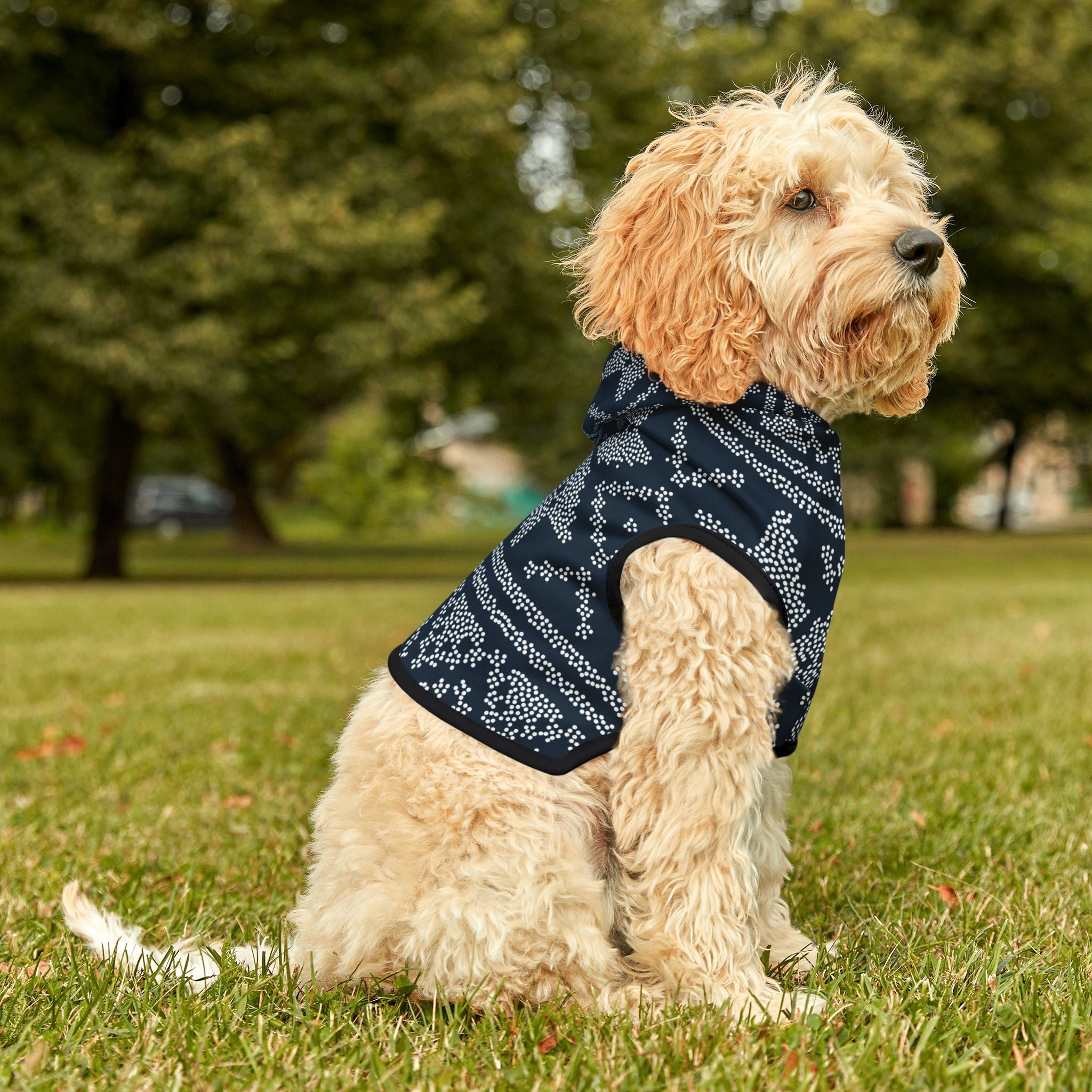 Cozy Winter Pet Hoodie Snowflake Pattern for Dog Lovers