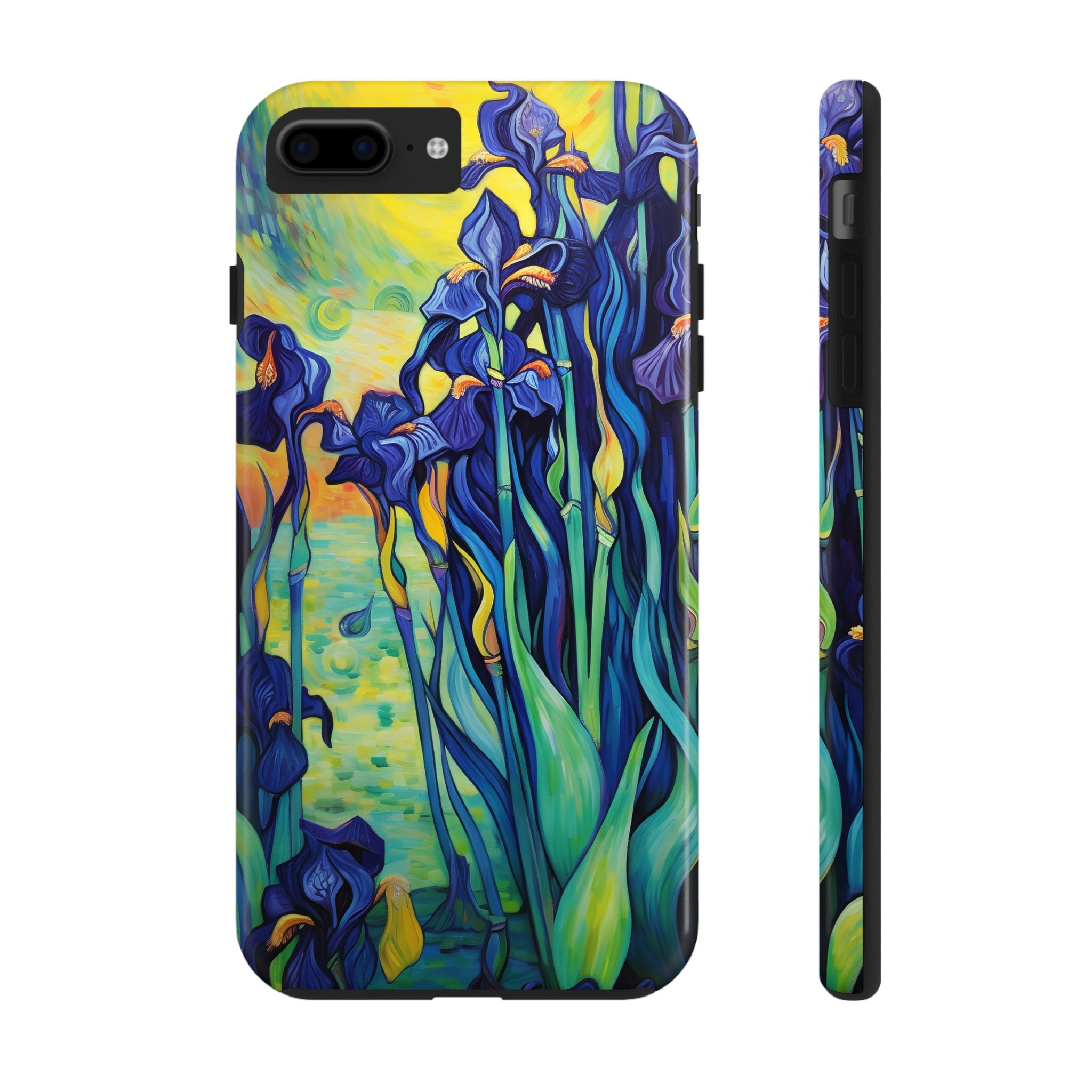 Van Gogh Inspired Artistic Floral Tough Impact Resistant Phone Case with Vibrant Iris Design iPhone Samsung Cover