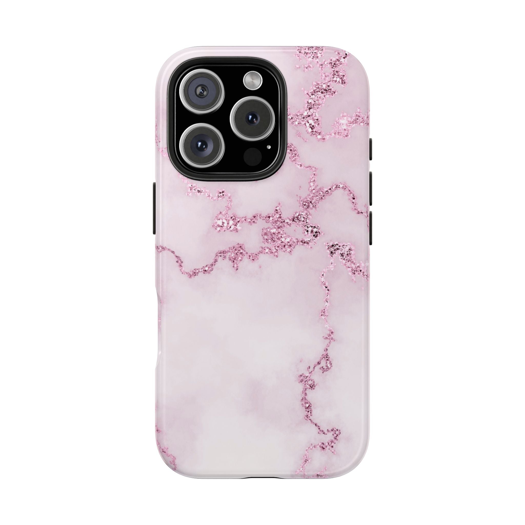 Elegant Pink Marble Look Tough Impact Resistant Phone Case Stylish & Durable Protection iPhone Samsung Dual Layer Cover
