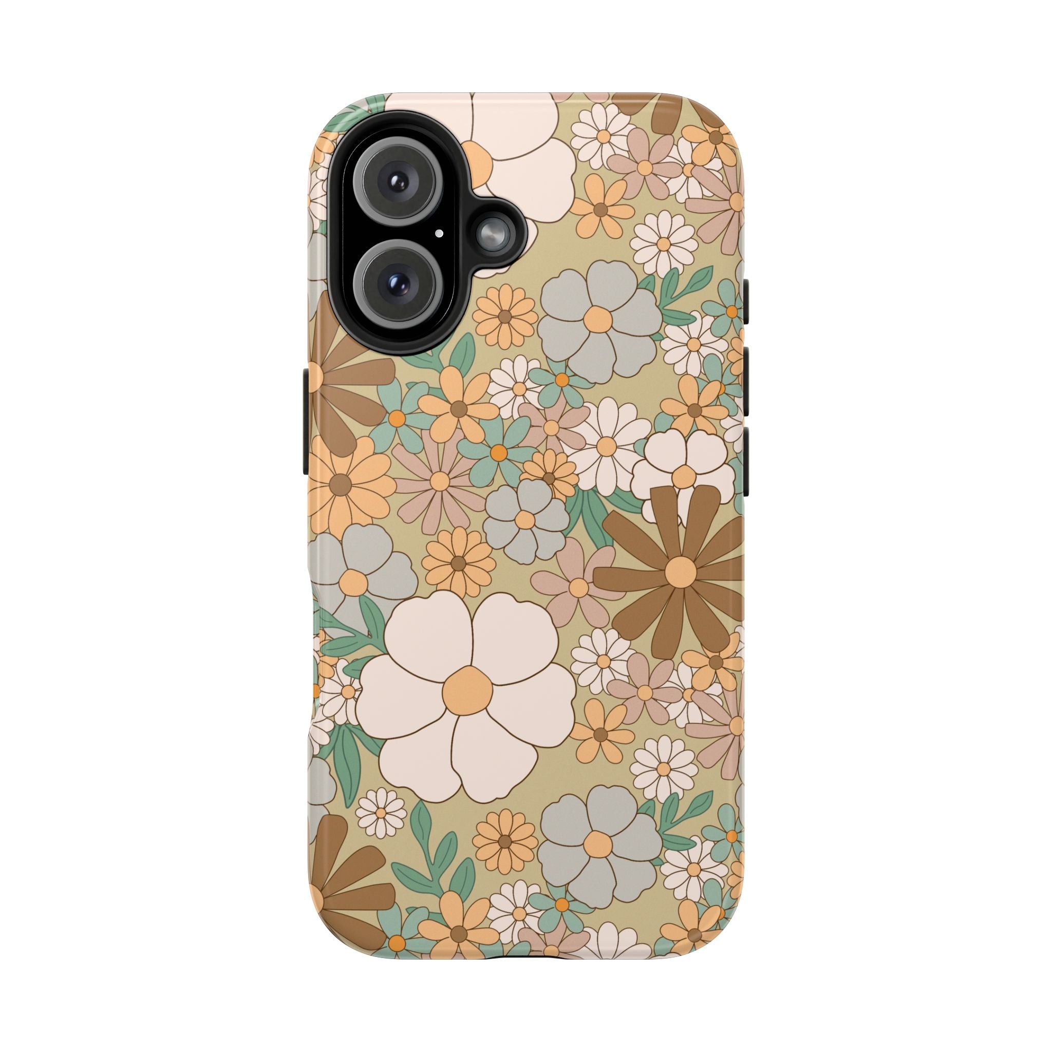 Browns & Beige Flower Mobile Phone Case
