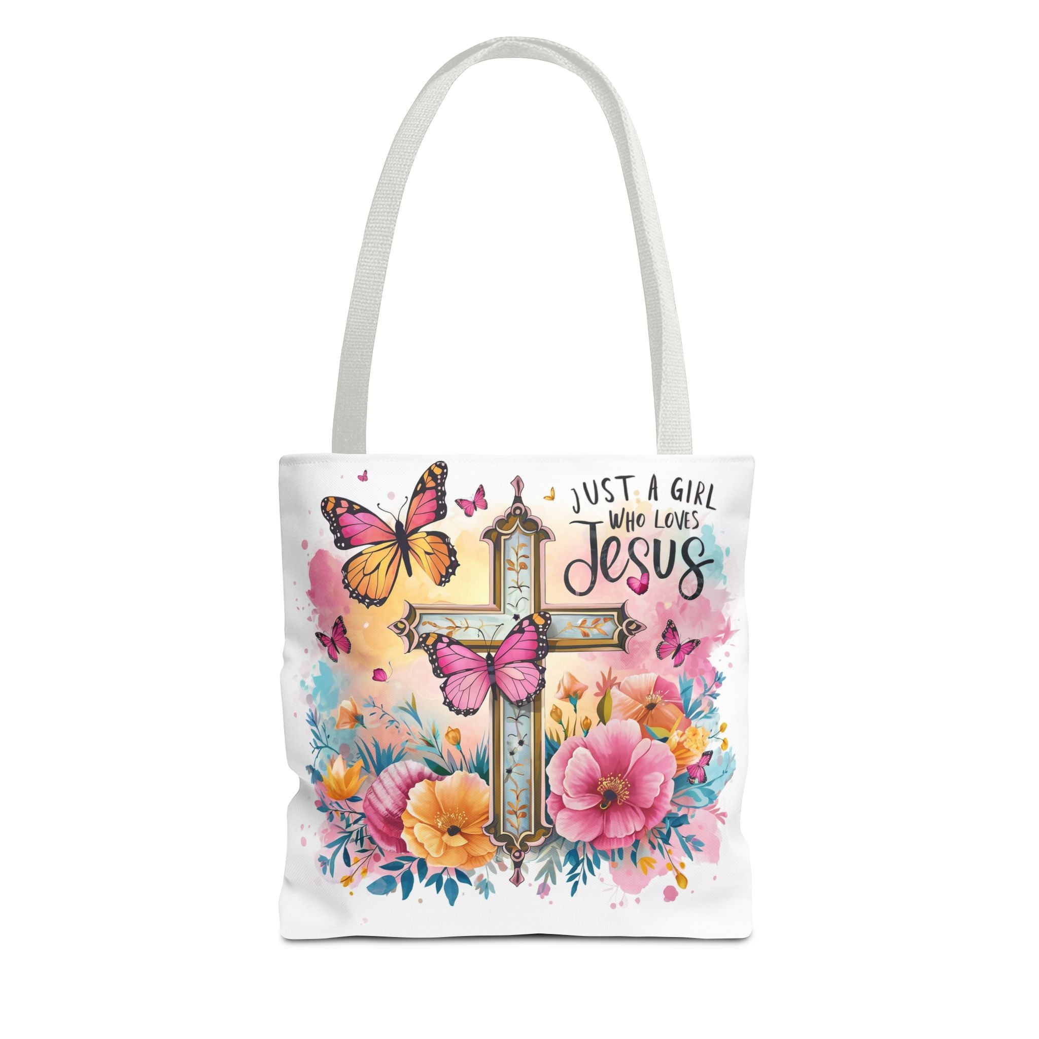 Just A Girl Who Loves Jesus Tote Bag