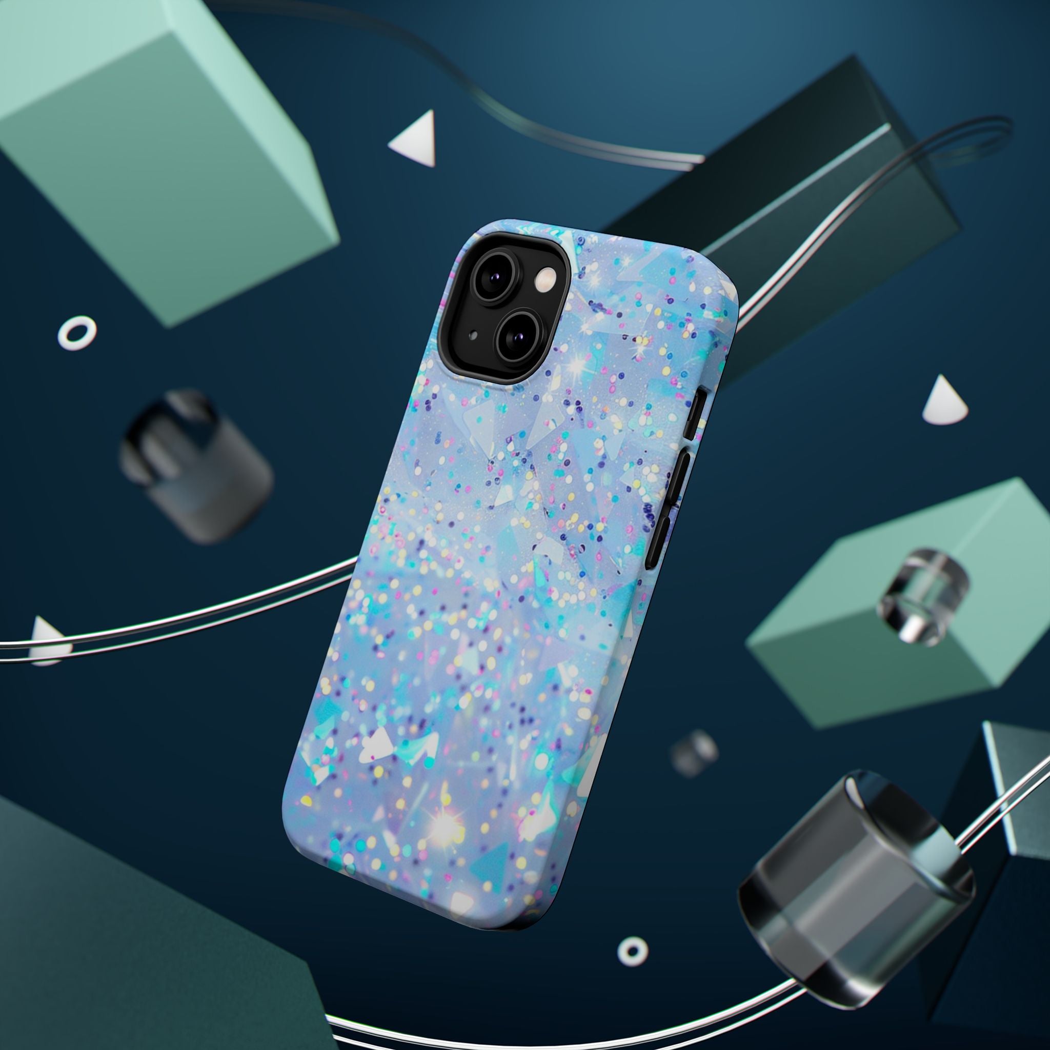Blue Glitter Magnetic Tough Case