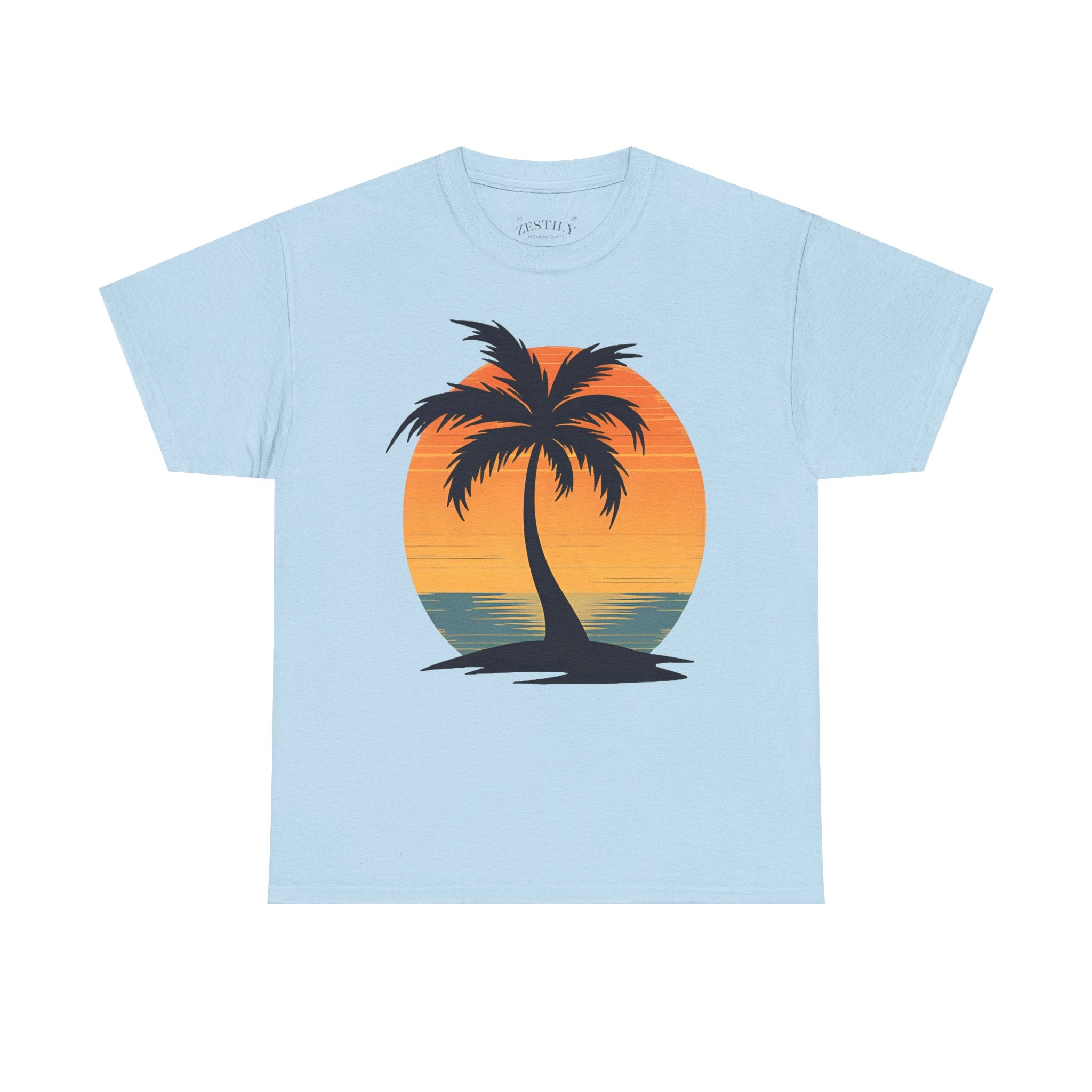 T-Shirt with Vintage Palm Tree Design - Summer Vibes, Relaxing Beach Life, Casual Wear, Gift for Nature Lovers