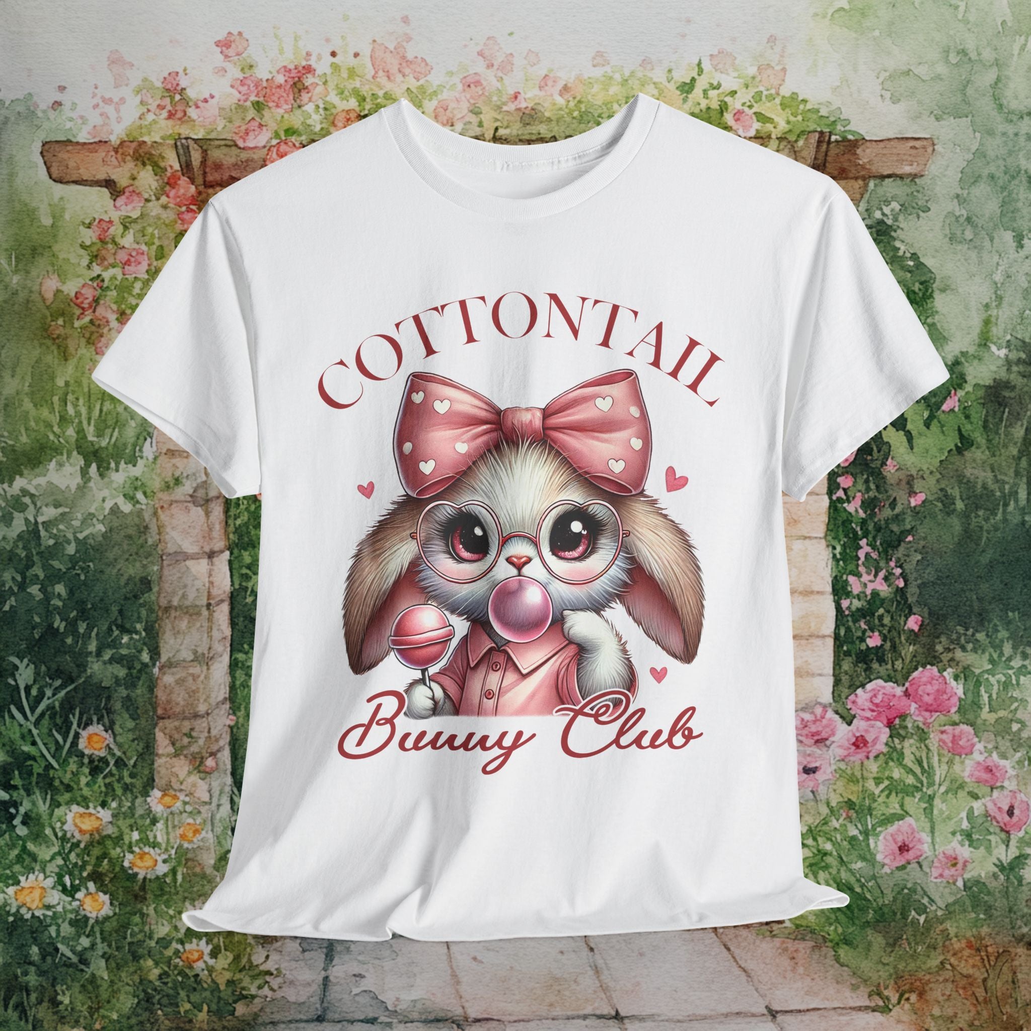 Cotton Bunny Club Tee – Adorable Heavy Cotton Shirt for Animal Lovers
