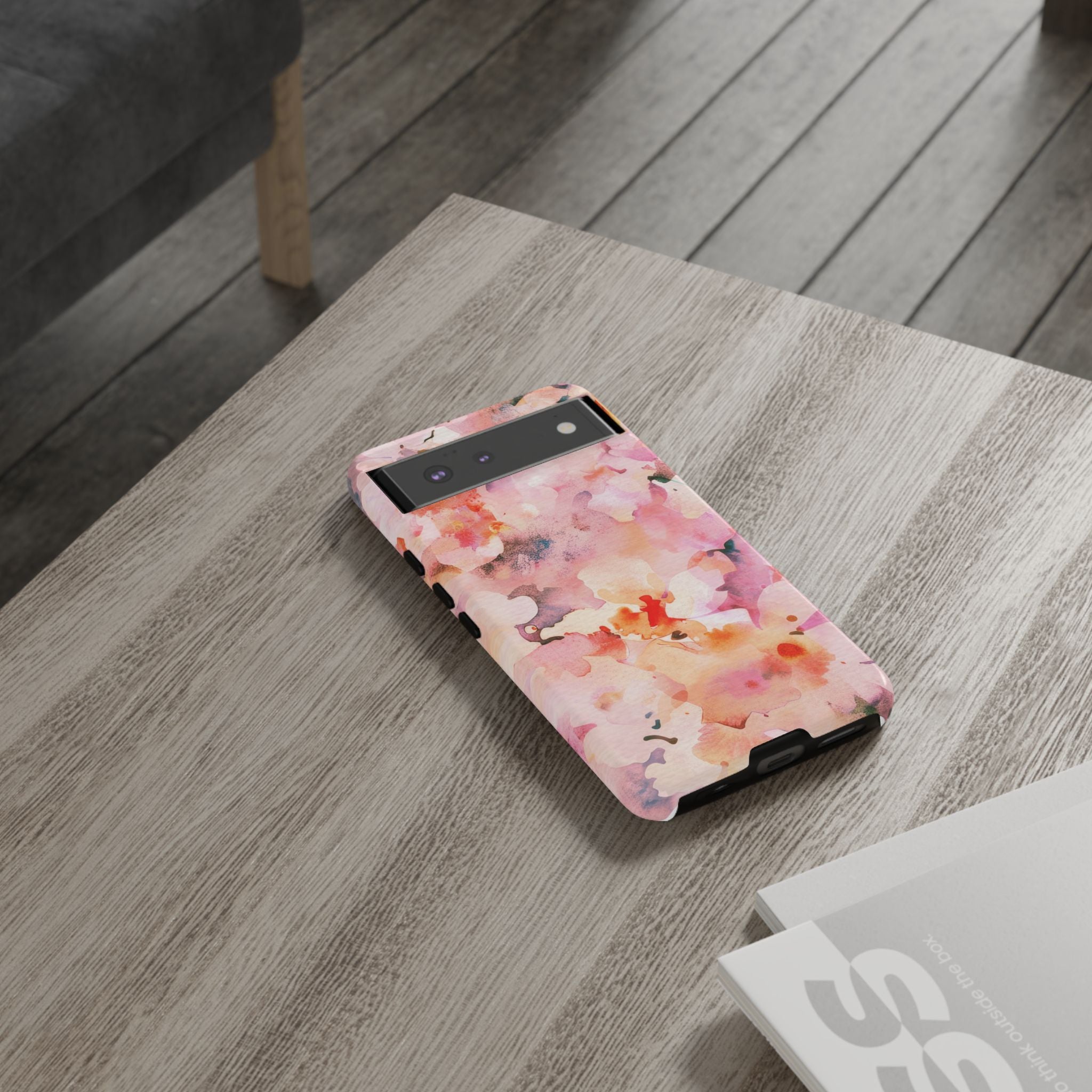 Pink Hues Floral Google Pixel Tough Phone Case Durable & Stylish Protection with Watercolor Design Cover