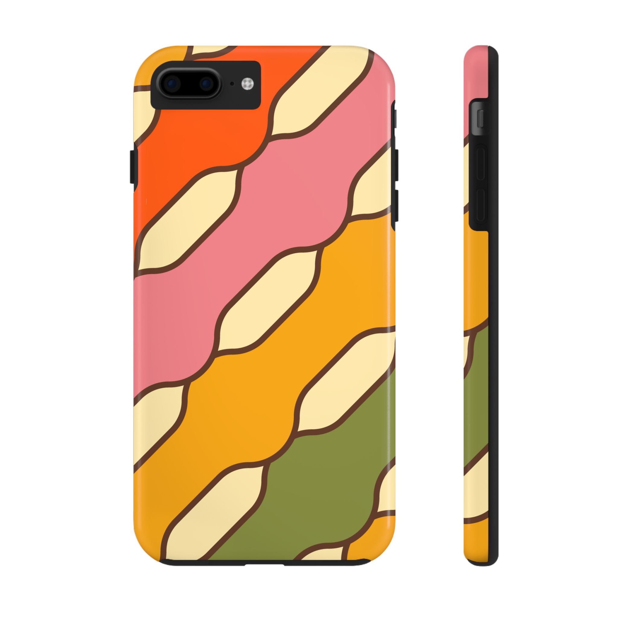Retro Wave Tough Impact Resistant iPhone Samsung Case Colorful, Durable Protection
