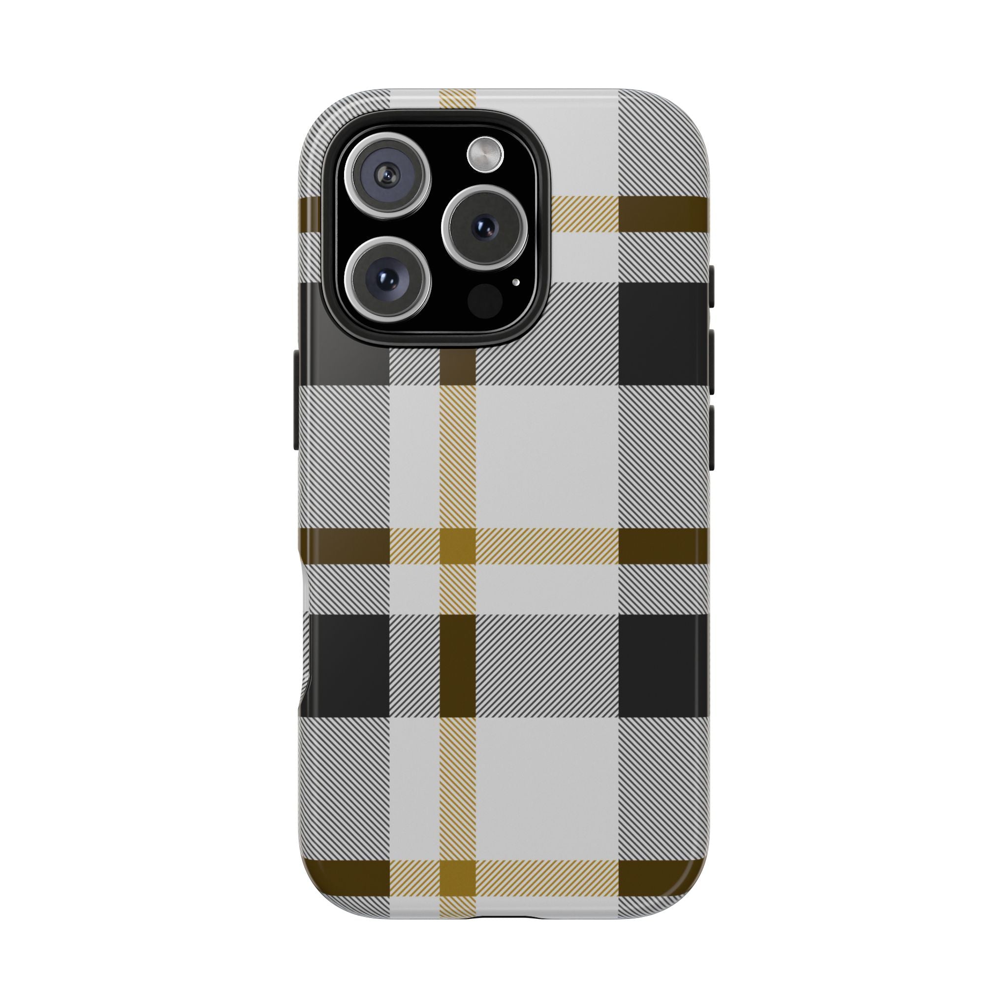 Stylish Plaid Tough Impact Resistant Phone Case Durable Protection for Everyday Use iPhone Samsung Cover