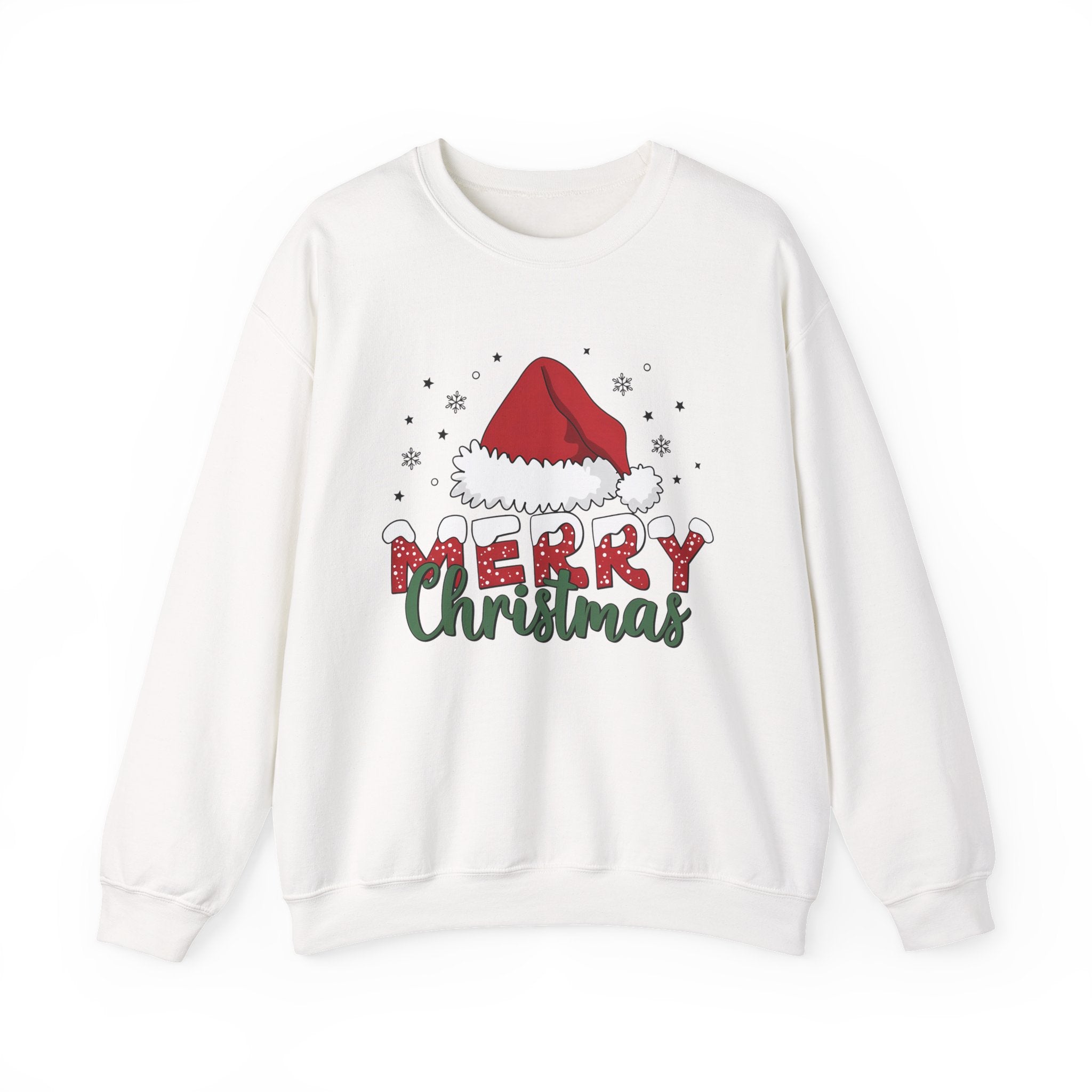 Festive Merry Christmas Crewneck Sweatshirt, Holiday Gift, Sweater, Christmas Apparel, Winter Fashion, Cozy Sweatshirt
