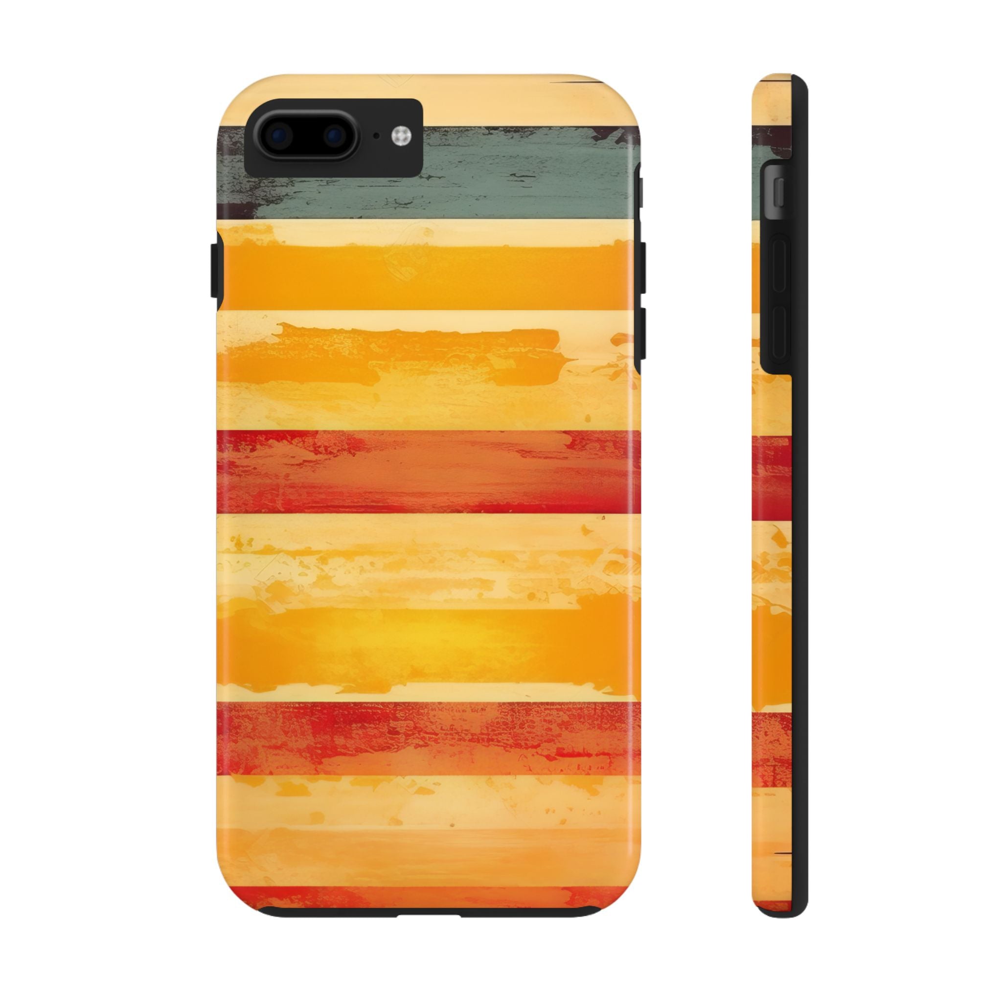 Vibrant Color Striped Tough Impact Resistant Phone Case Durable Protection for Style Lovers iPhone Samsung Cover