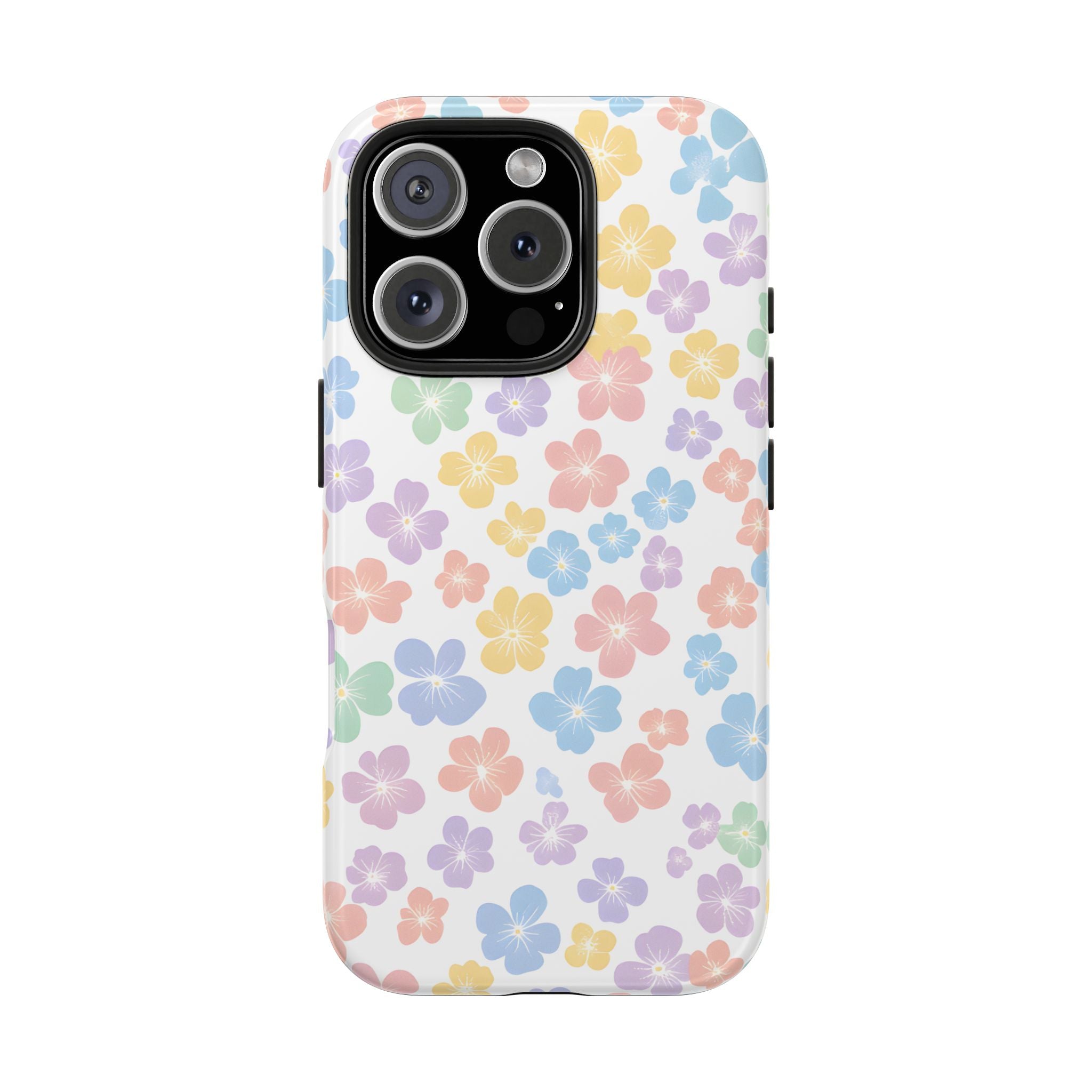 Pastel Floral Daisy Tough iPhone Samsung Case Cute, Durable, Spring Style, Gift for Her, Chic Phone Protection