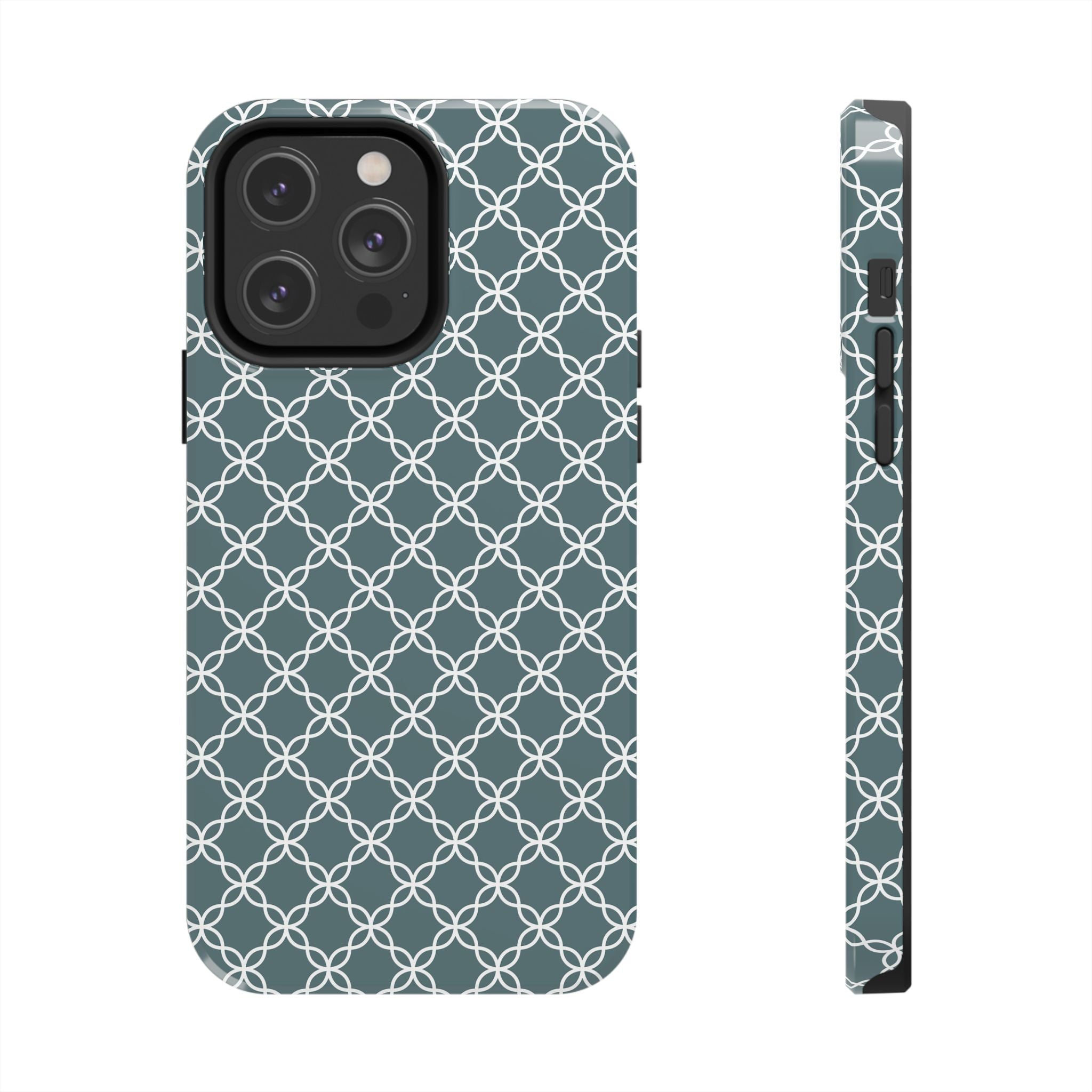 Stylish Geometric Tough Phone Case - Durable Protection with Elegant Design