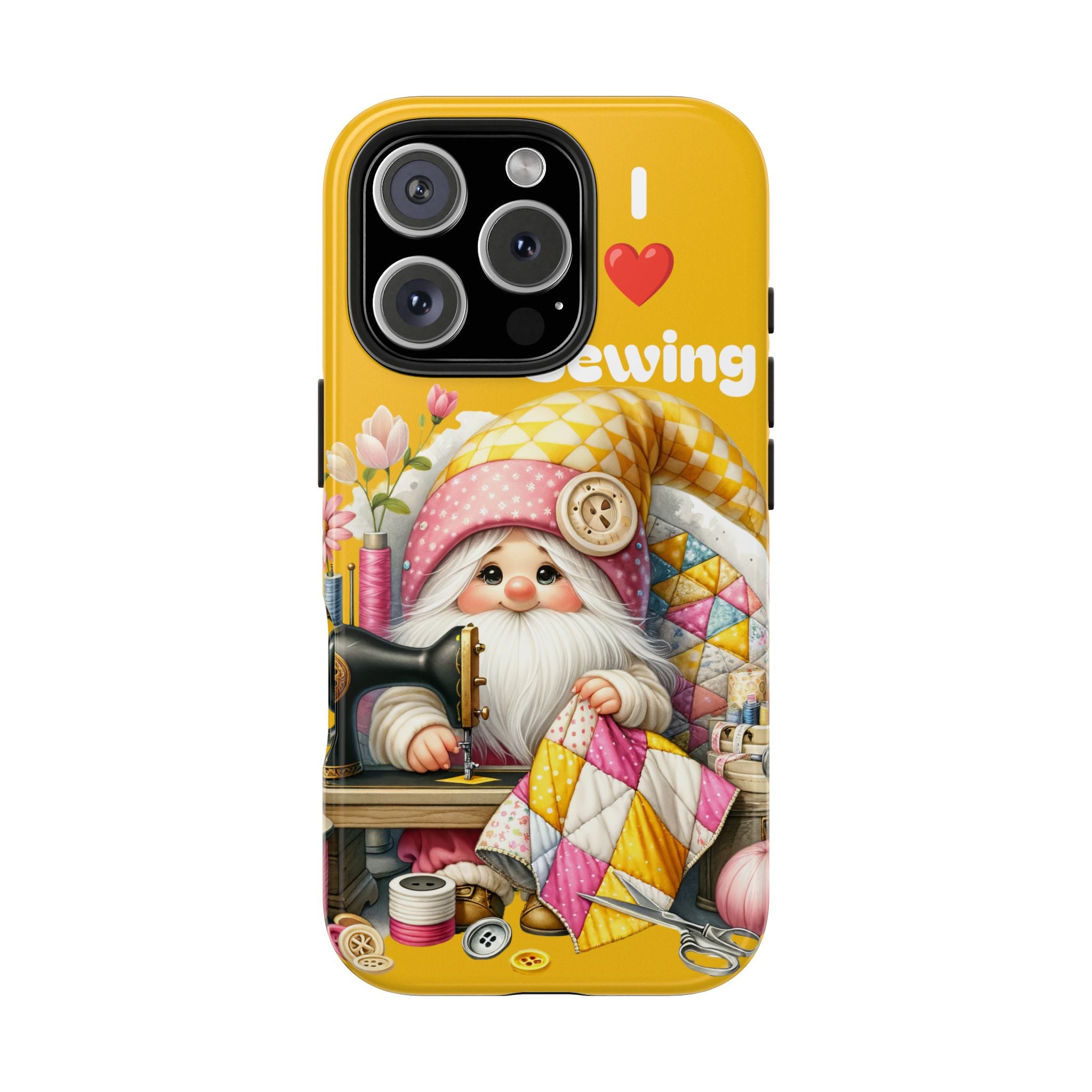 I Love Sewing Gnome Tough Mobile Phone Case
