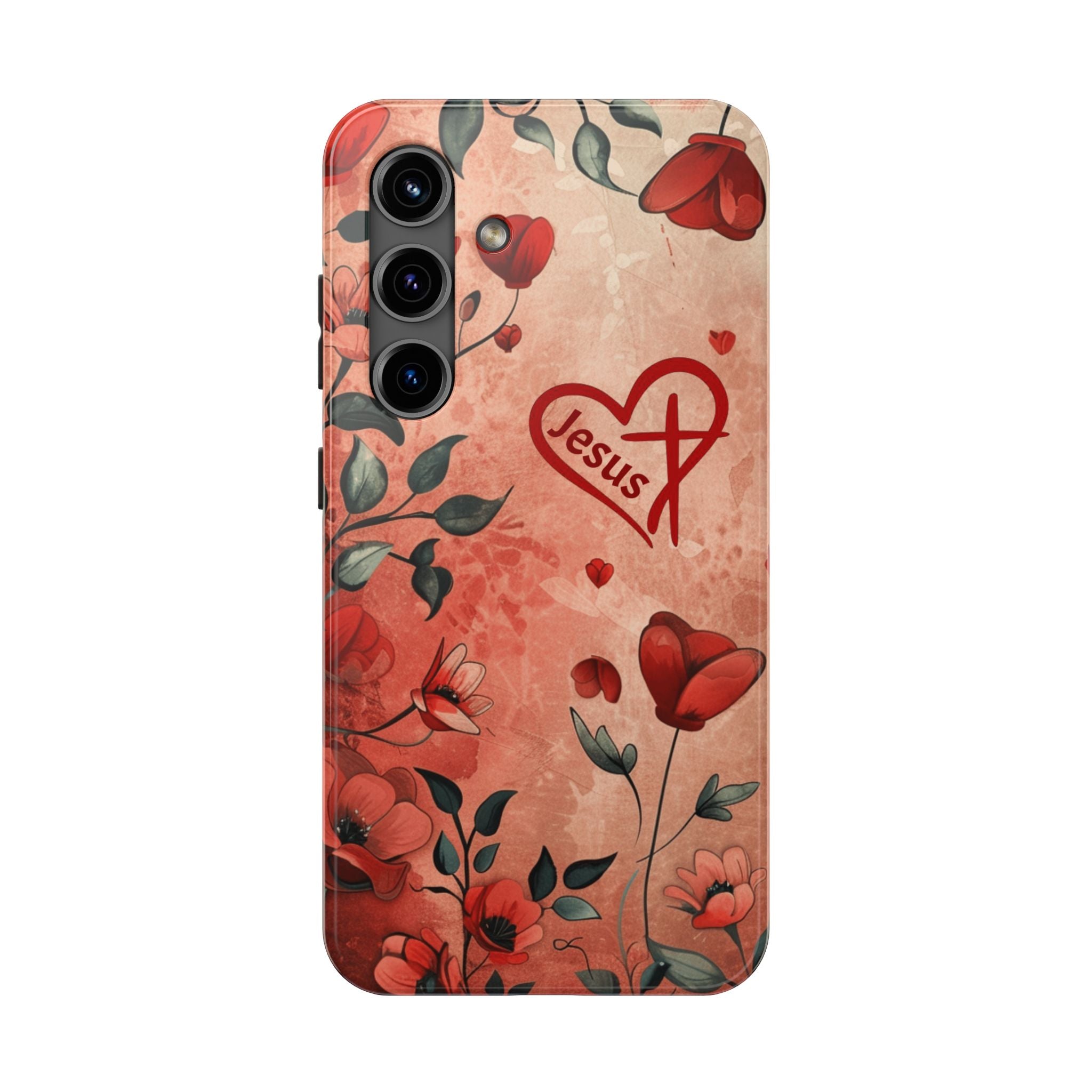 I Heart Jesus Floral Tough Mobile Phone Case