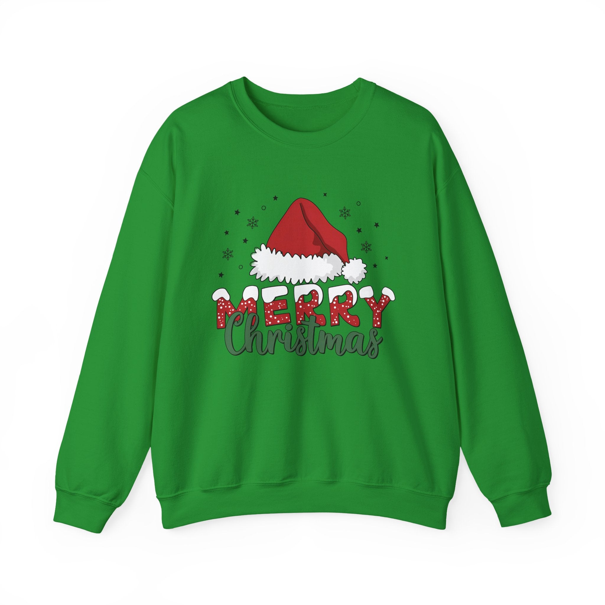 Festive Merry Christmas Crewneck Sweatshirt, Holiday Gift, Sweater, Christmas Apparel, Winter Fashion, Cozy Sweatshirt