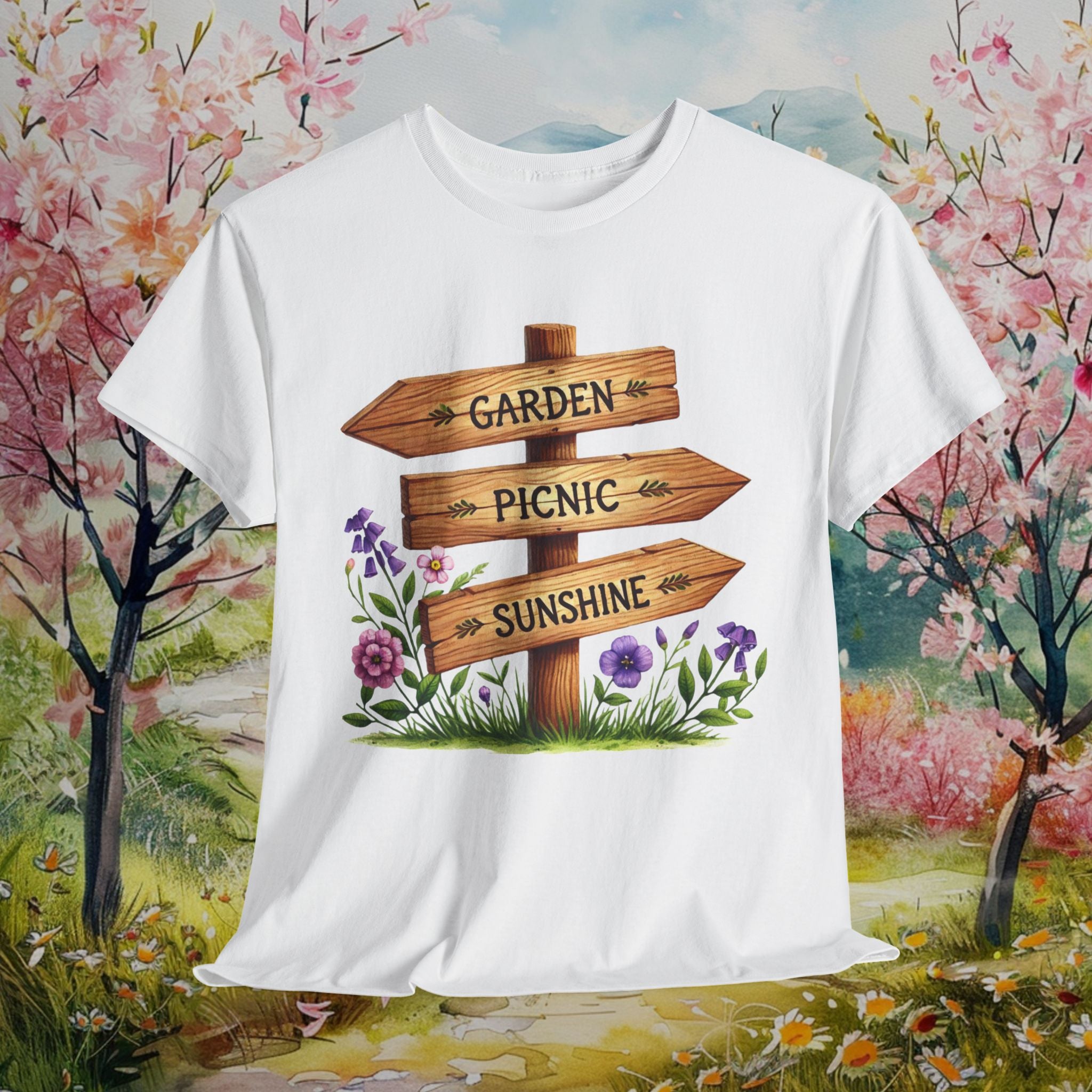 Garden Picnic Sunshine Heavy Cotton Tee