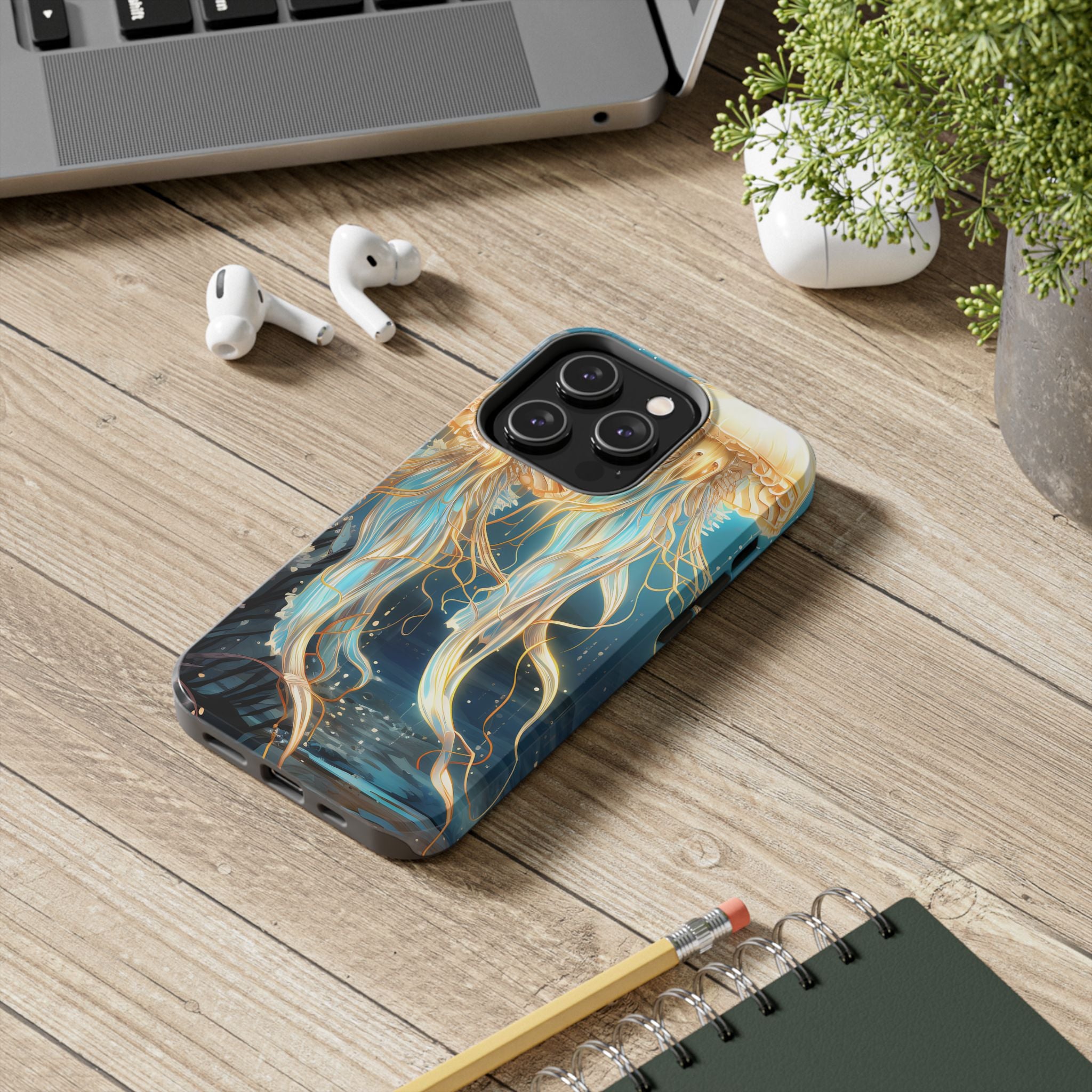 Ocean Dream Jellyfish Tough Phone Case Durable & Stylish Sea Lovers Impact Resistant iPhone Samsung Cover