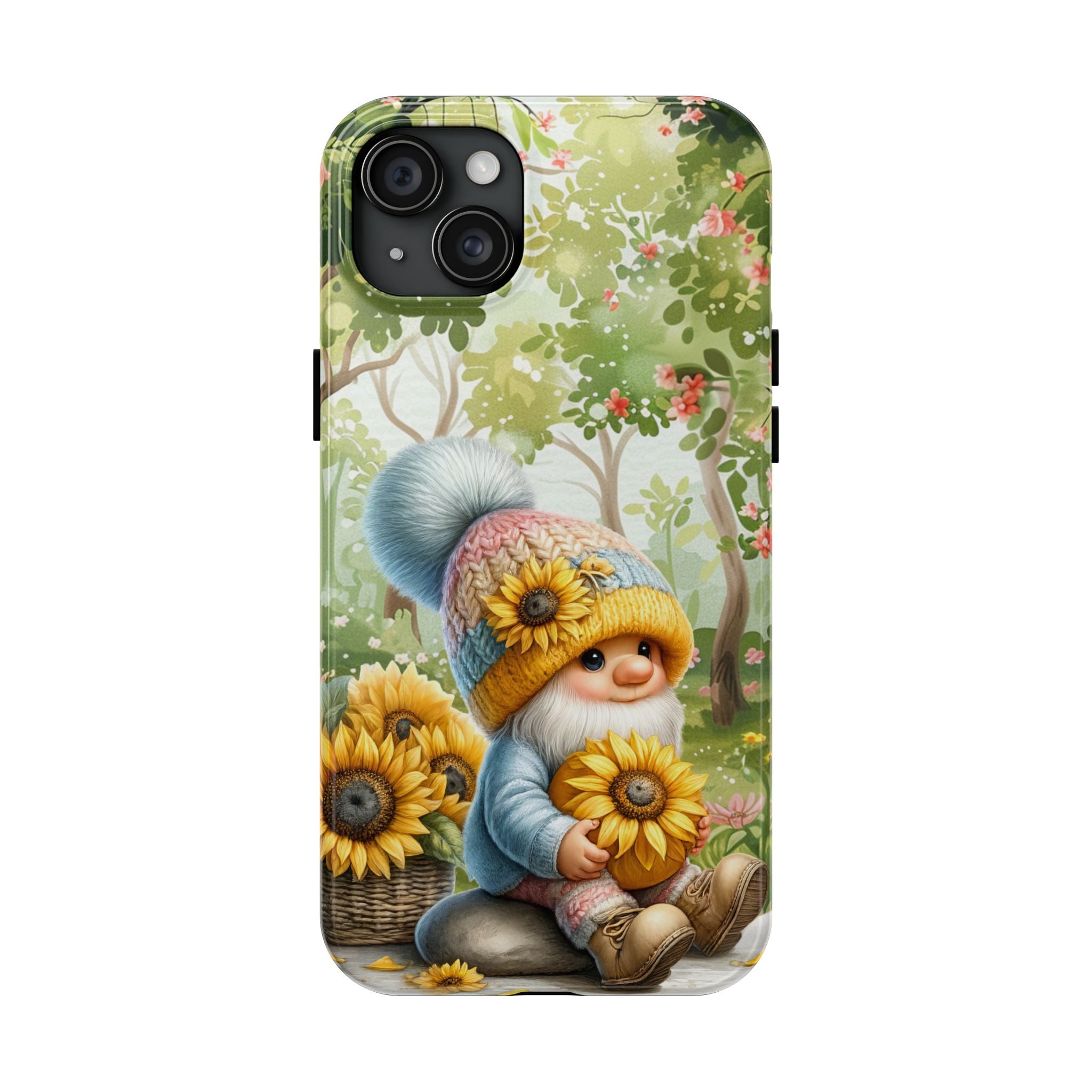 Baby Gnome & Sunflowers Tough Mobile Phone Case