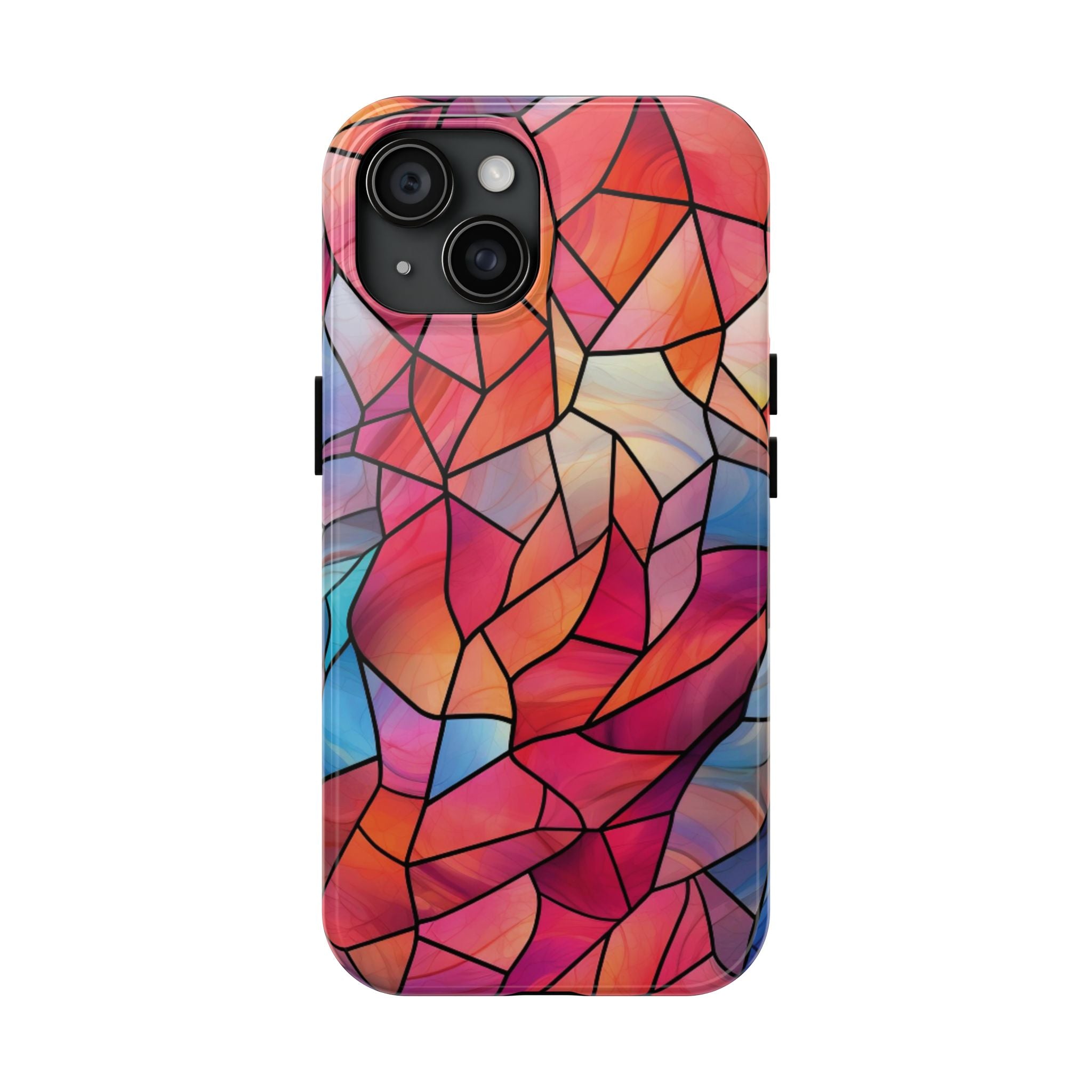 Red & Blue Stained Glass Tough Mobile Phone Case