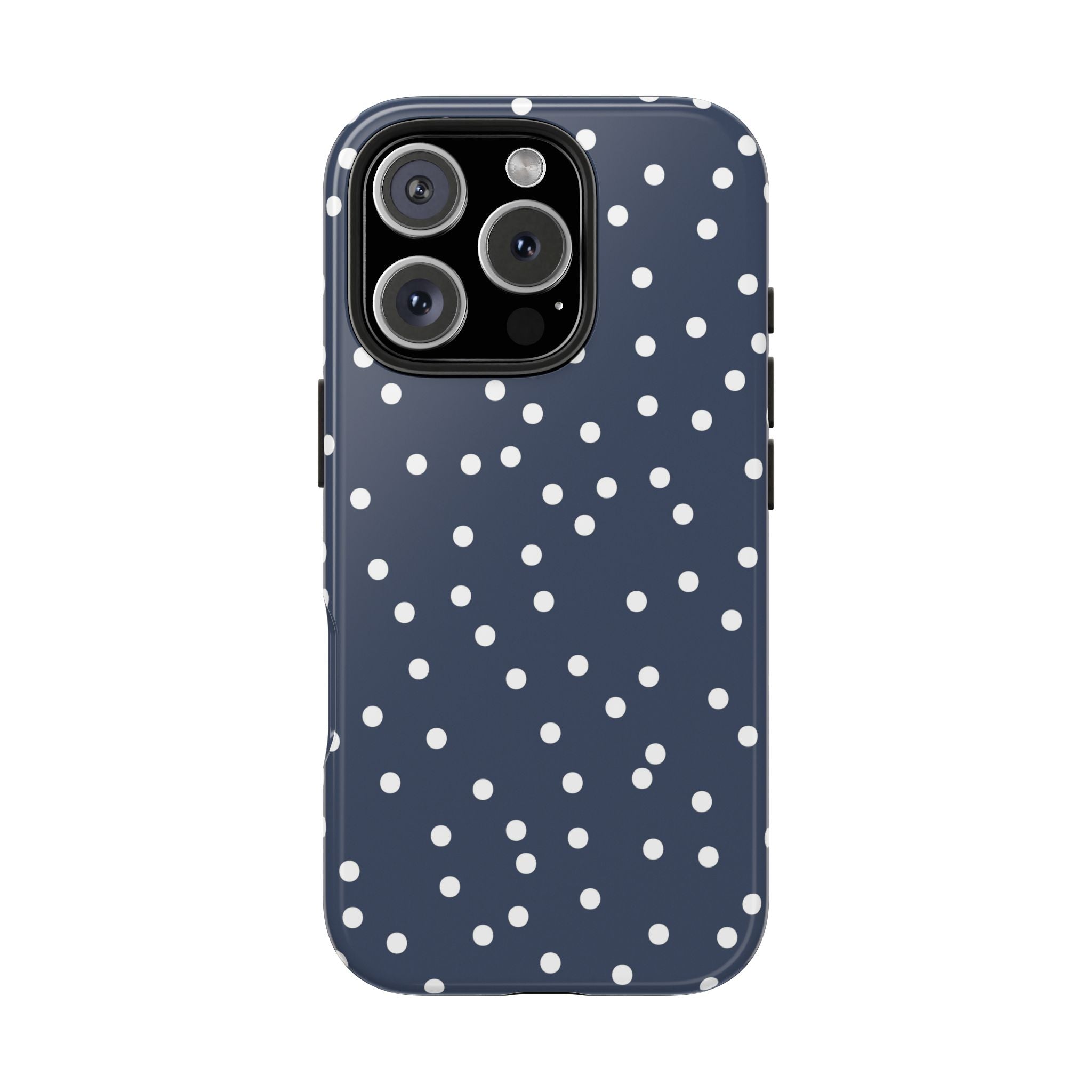 Blue and White Polka Dot Tough Mobile Phone Case