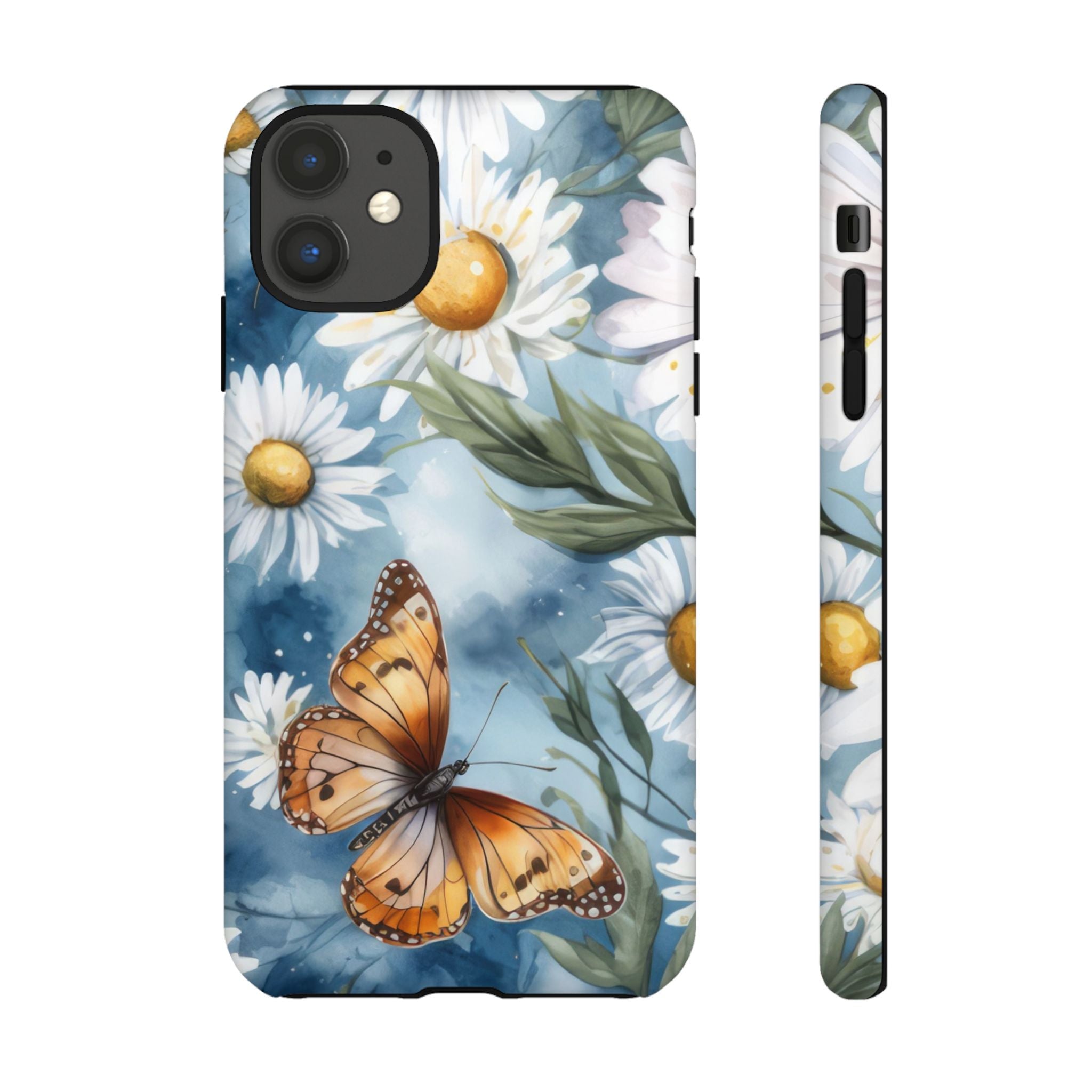 Butterfly and Daisies Design Phone Case