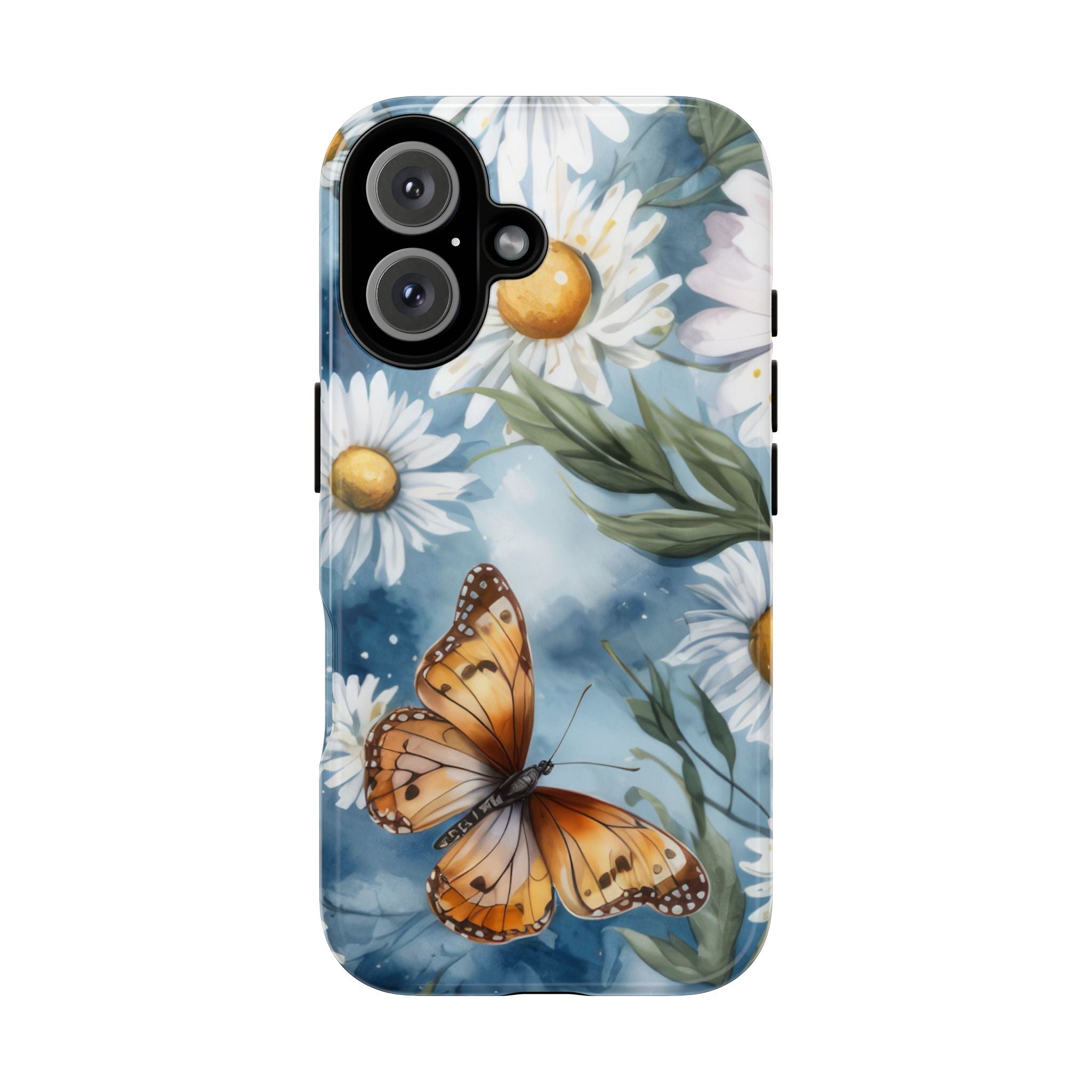 Butterfly and Daisies Design Phone Case