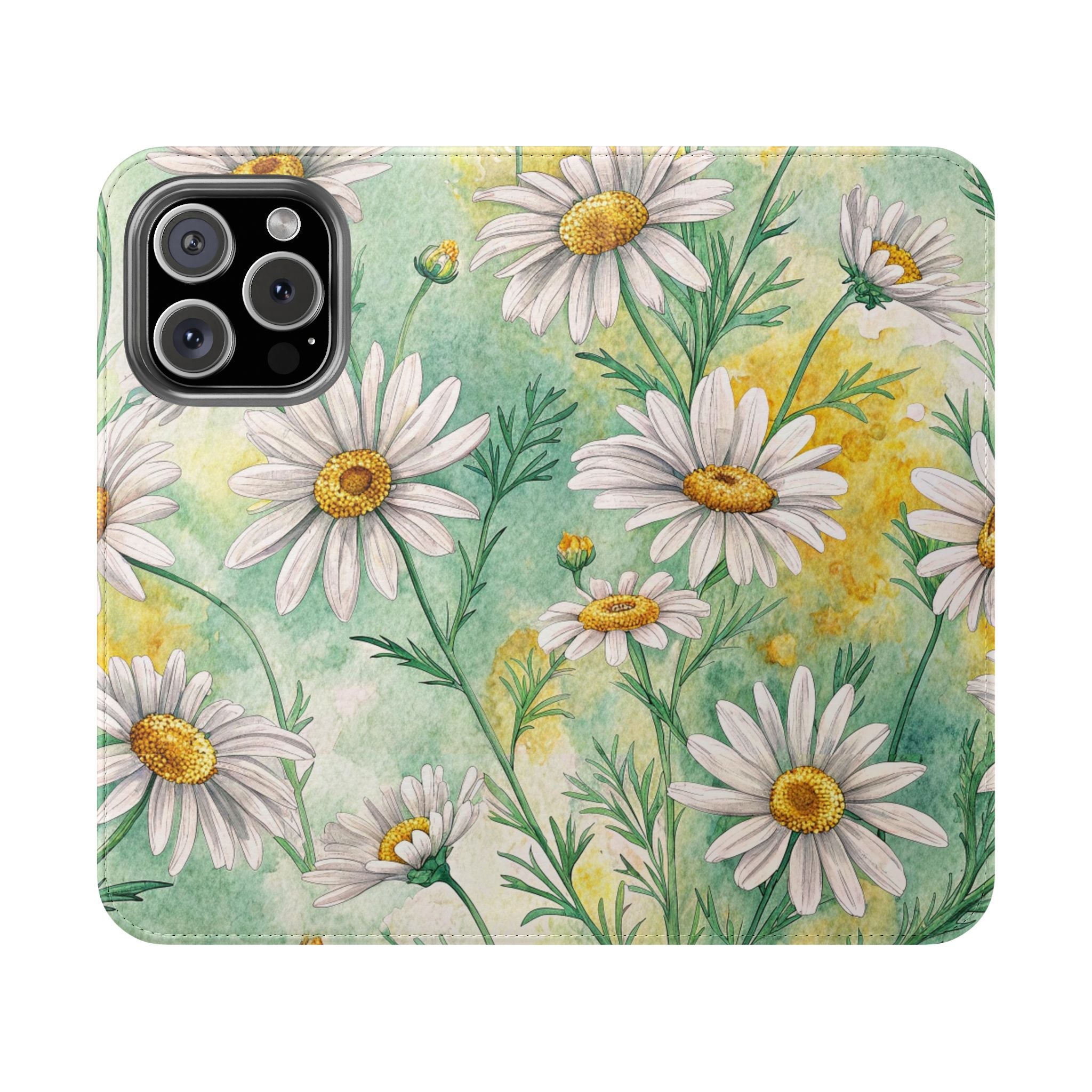 Daisy Floral Flip Case Stylish Protection for Your iPhone or Samsung