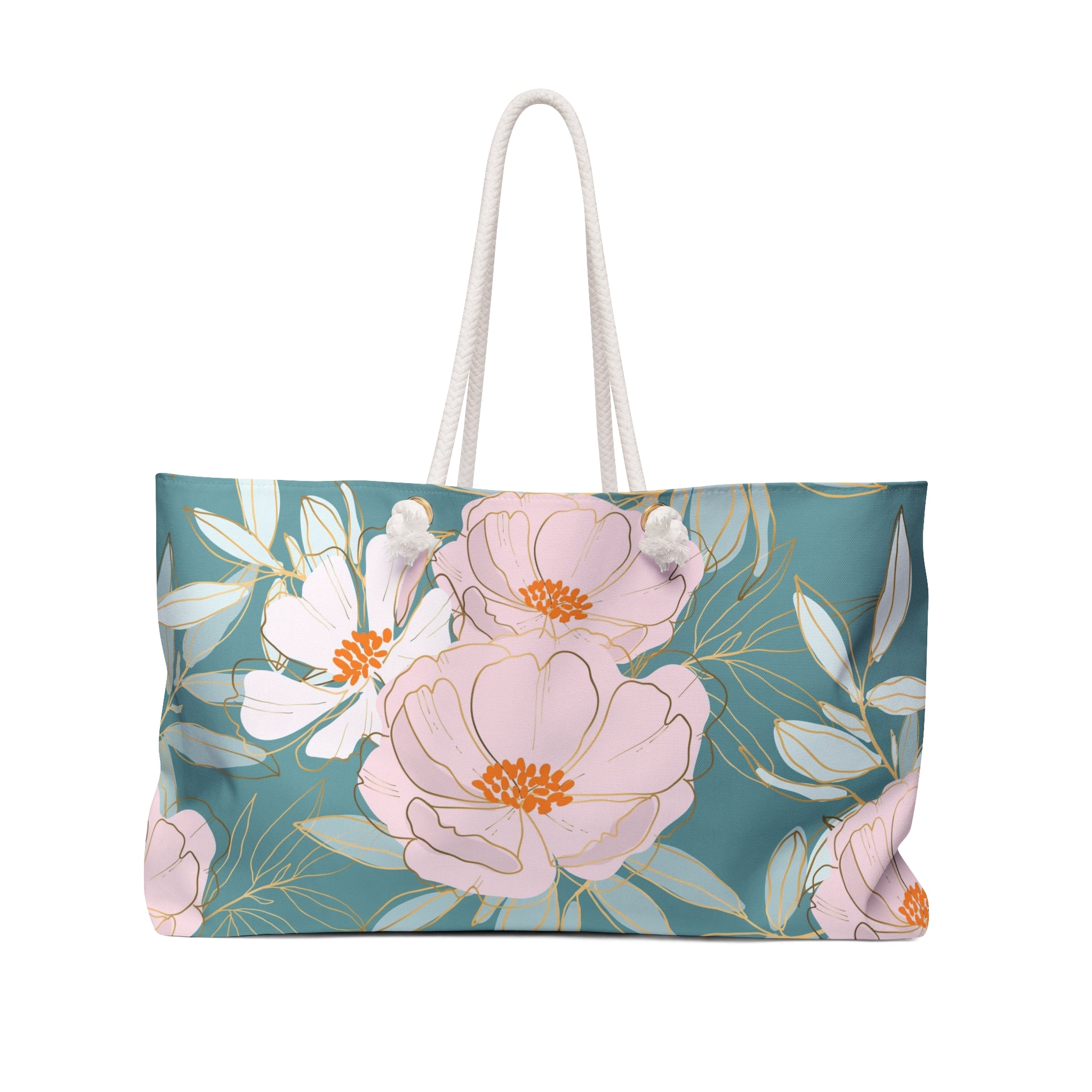 Floral Extra Large Tote Bag Stylish Travel Carryall for Getaways & Beach Days