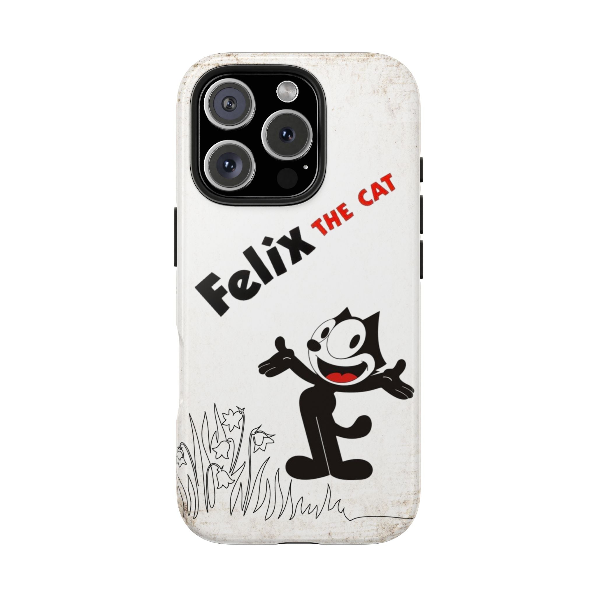 Felix the Cat Inspired Tough iPhone Samsung Case Vintage Retro Style Protection, Cute Cartoon Accessory, Gift for Cat Lovers, Fun Tech Gear, Unique Phone Cover
