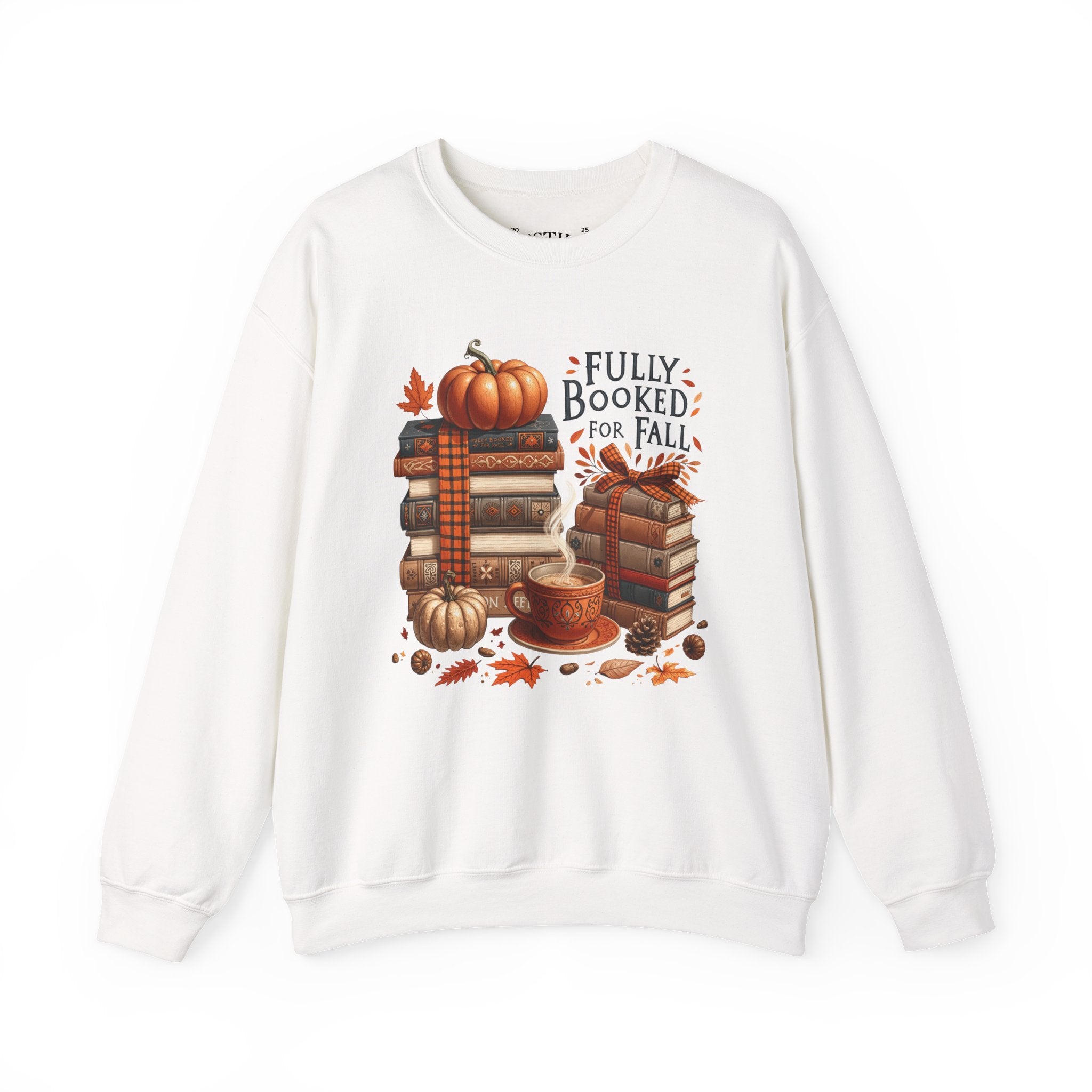 Fall-Themed Book Lover's Crewneck Sweatshirt, Cozy Sweatshirt for Readers, Fall Fashion, Halloween Gift, Bookish Apparel