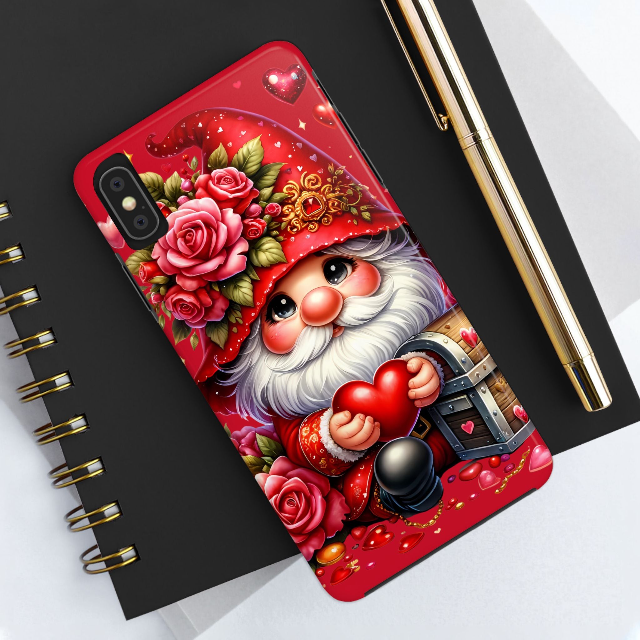 Valentine Heart Gnome Tough Mobile Phone Case