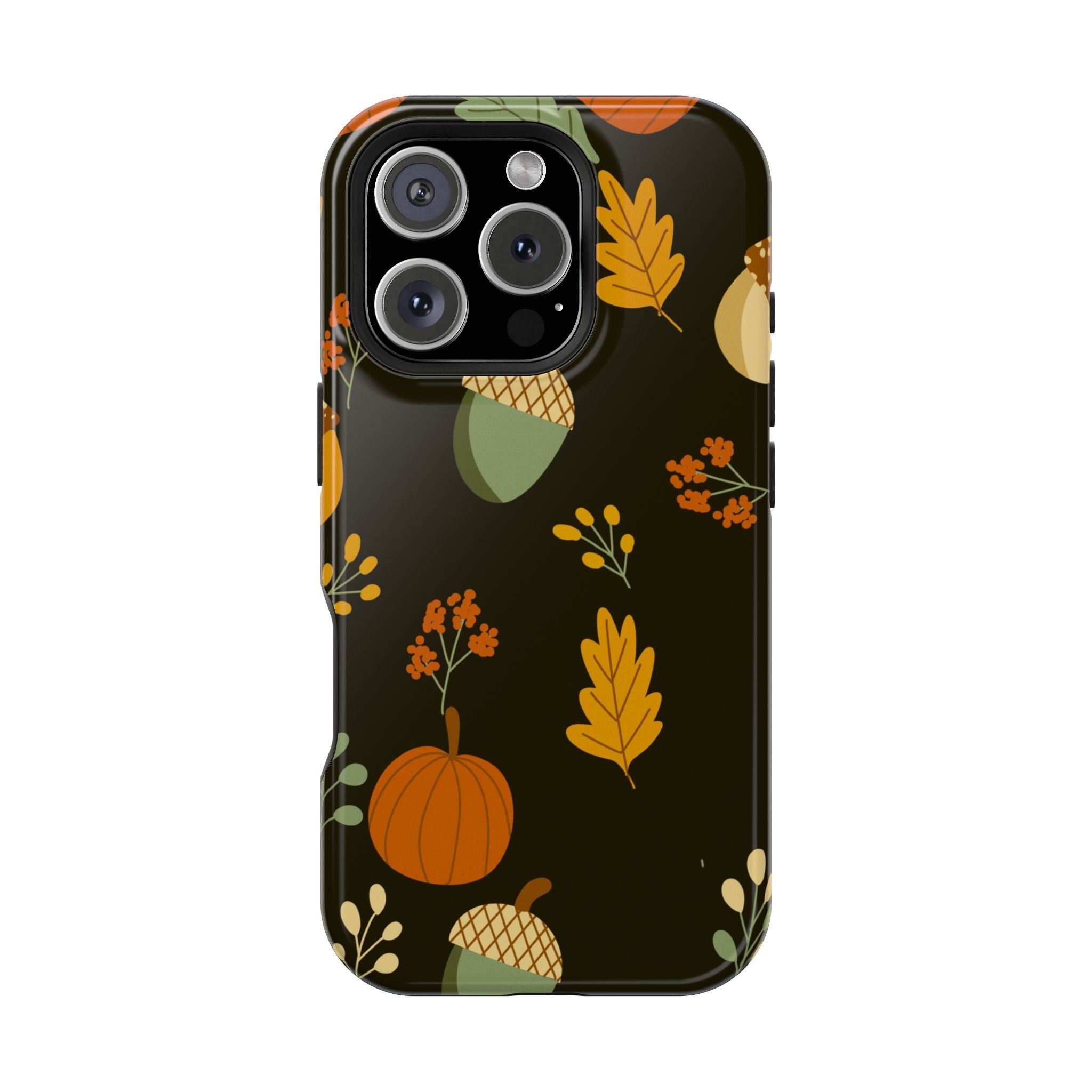 Autumn Floral Phone Case, Fall Design, Cute Acorn Print, Thanksgiving Gift, Nature Lovers, Seasonal Accessories