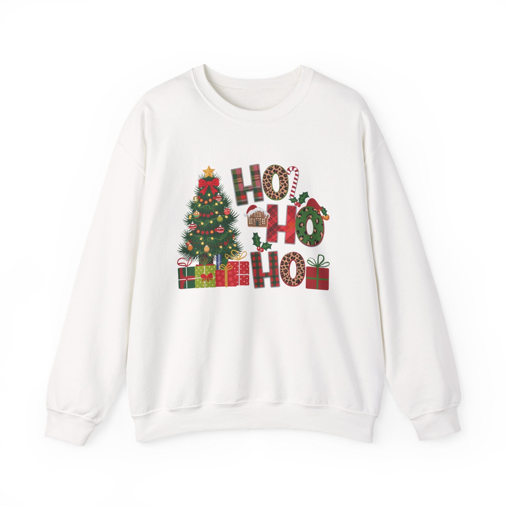 Festive Holiday Sweatshirt - Perfect Christmas Gift, Cozy Crewneck, Seasonal Style, Ho Ho Ho Design, Winter Wear