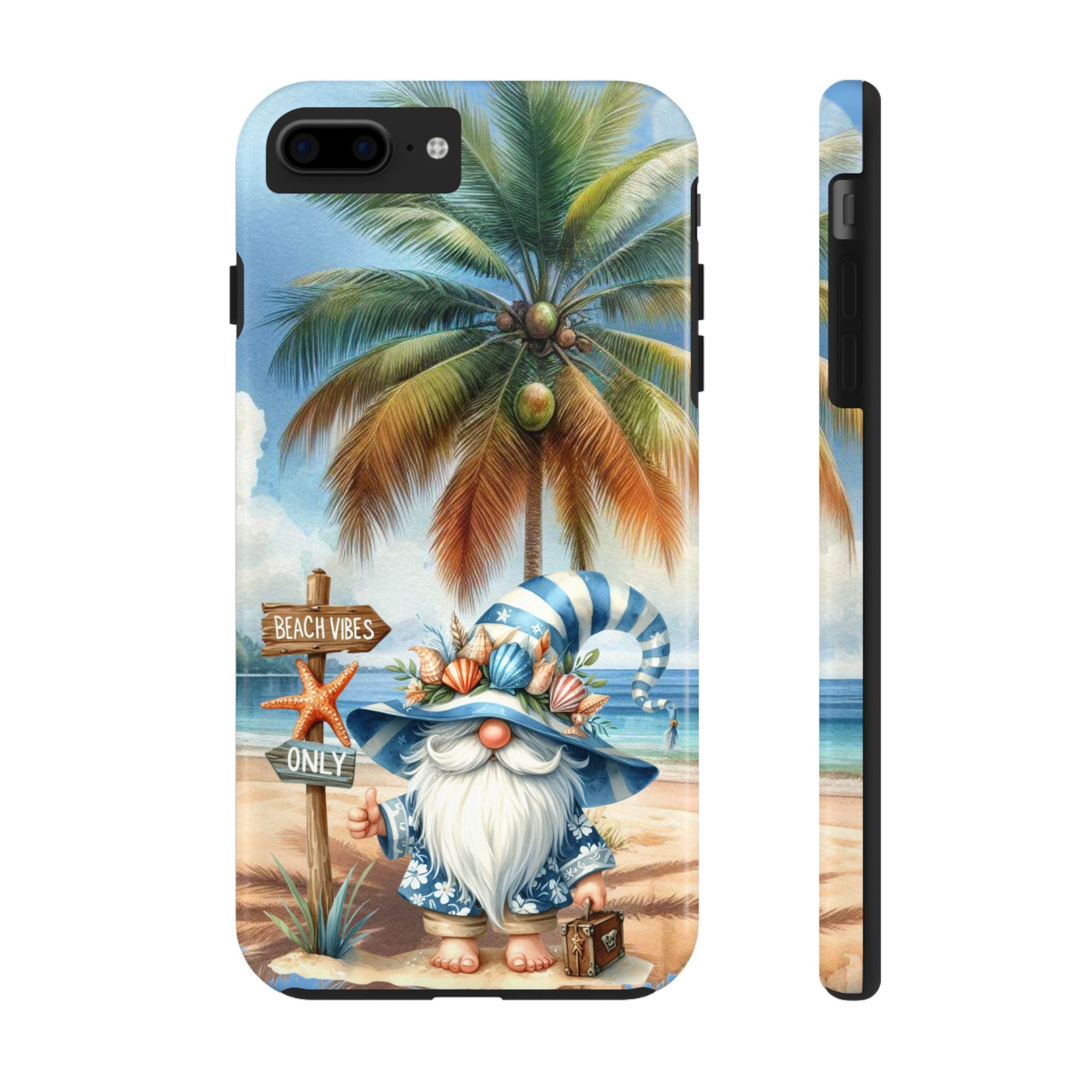 Beach Vibes Gnome Phone Case, Summer Fun Protection, Tropical Gift for Beach Lovers, Cute Gnome Phone Cover, Fun Beach Decor iPhone Samsung