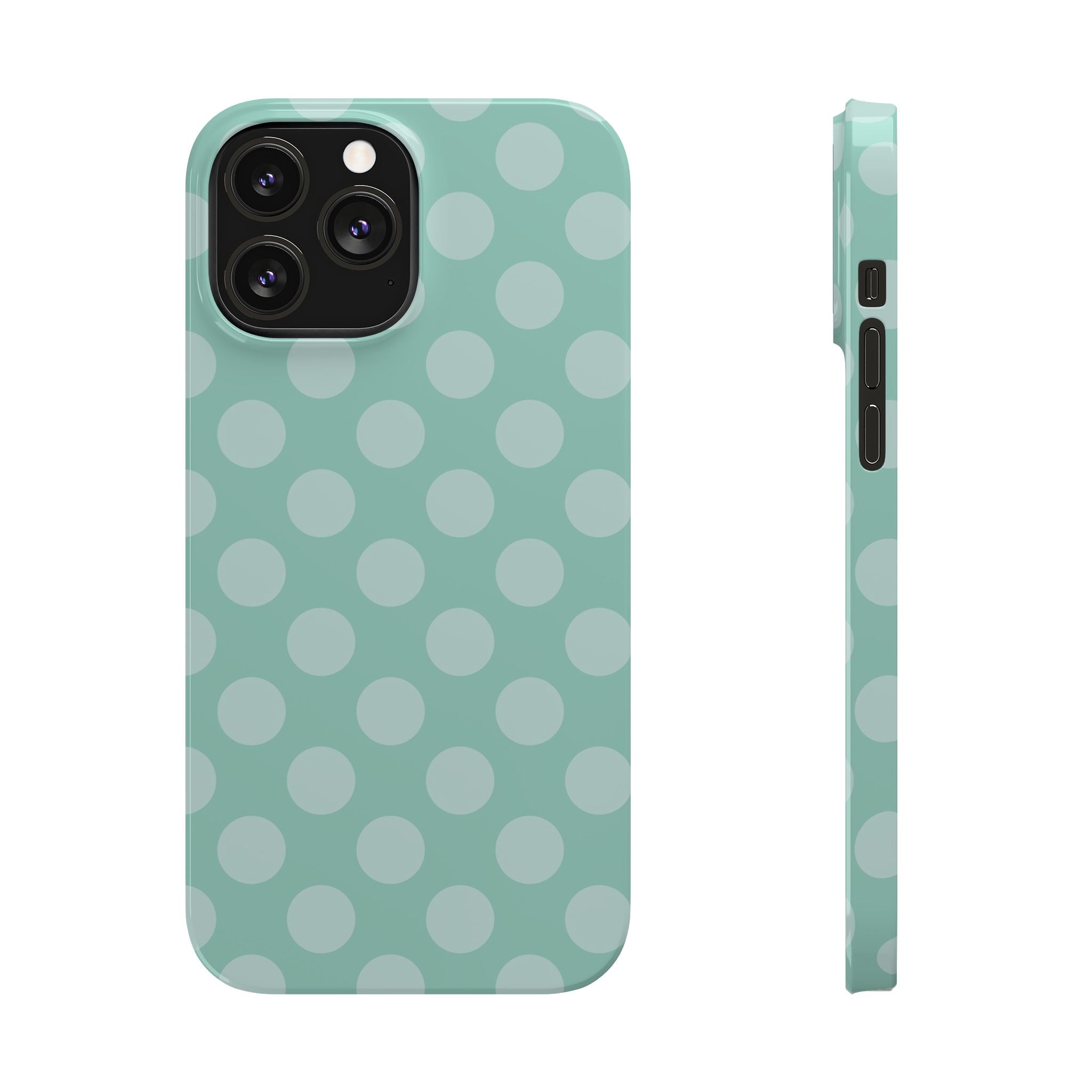 Green Polka Dot Slim Phone Case