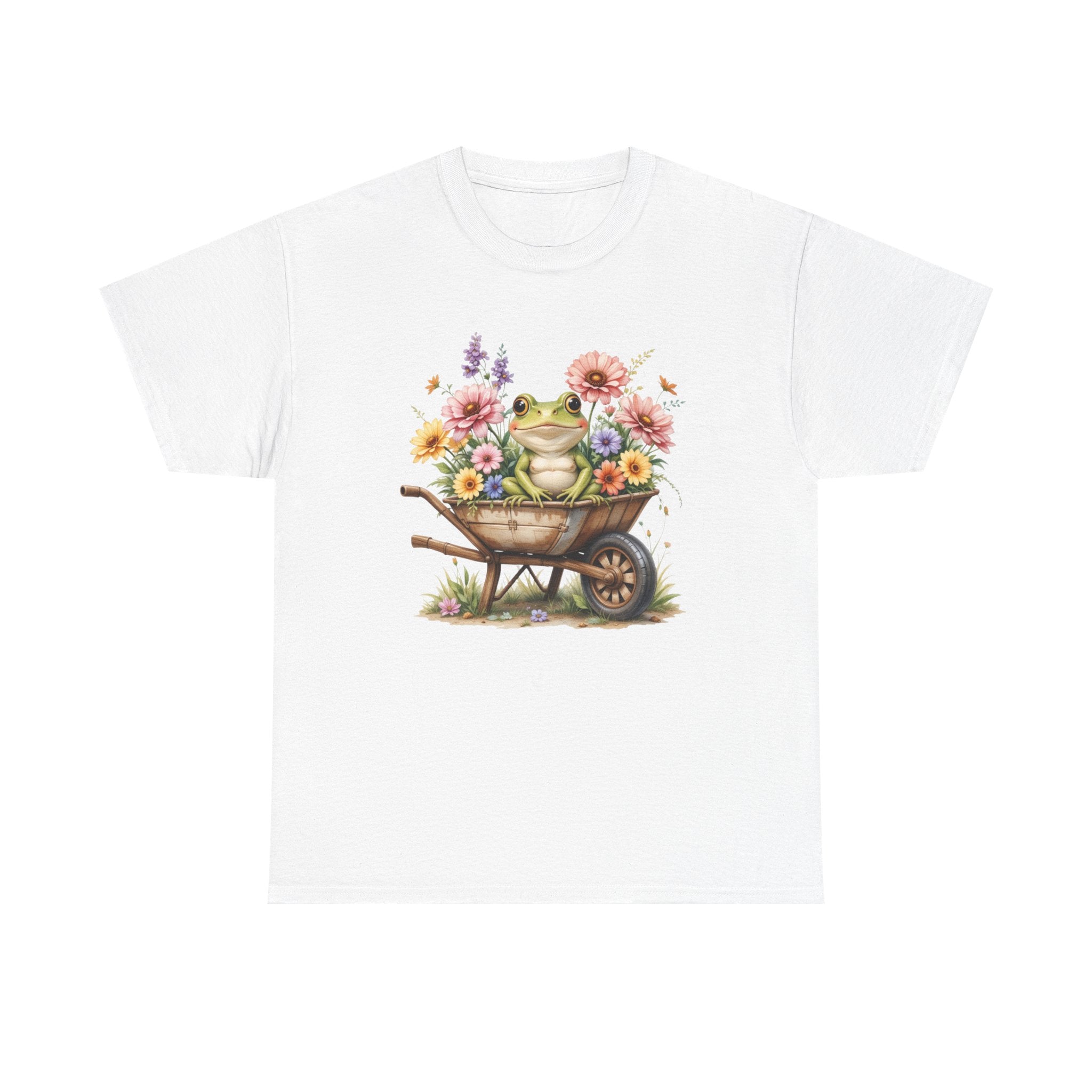 Garden Frog Floral Heavy Cotton Tee