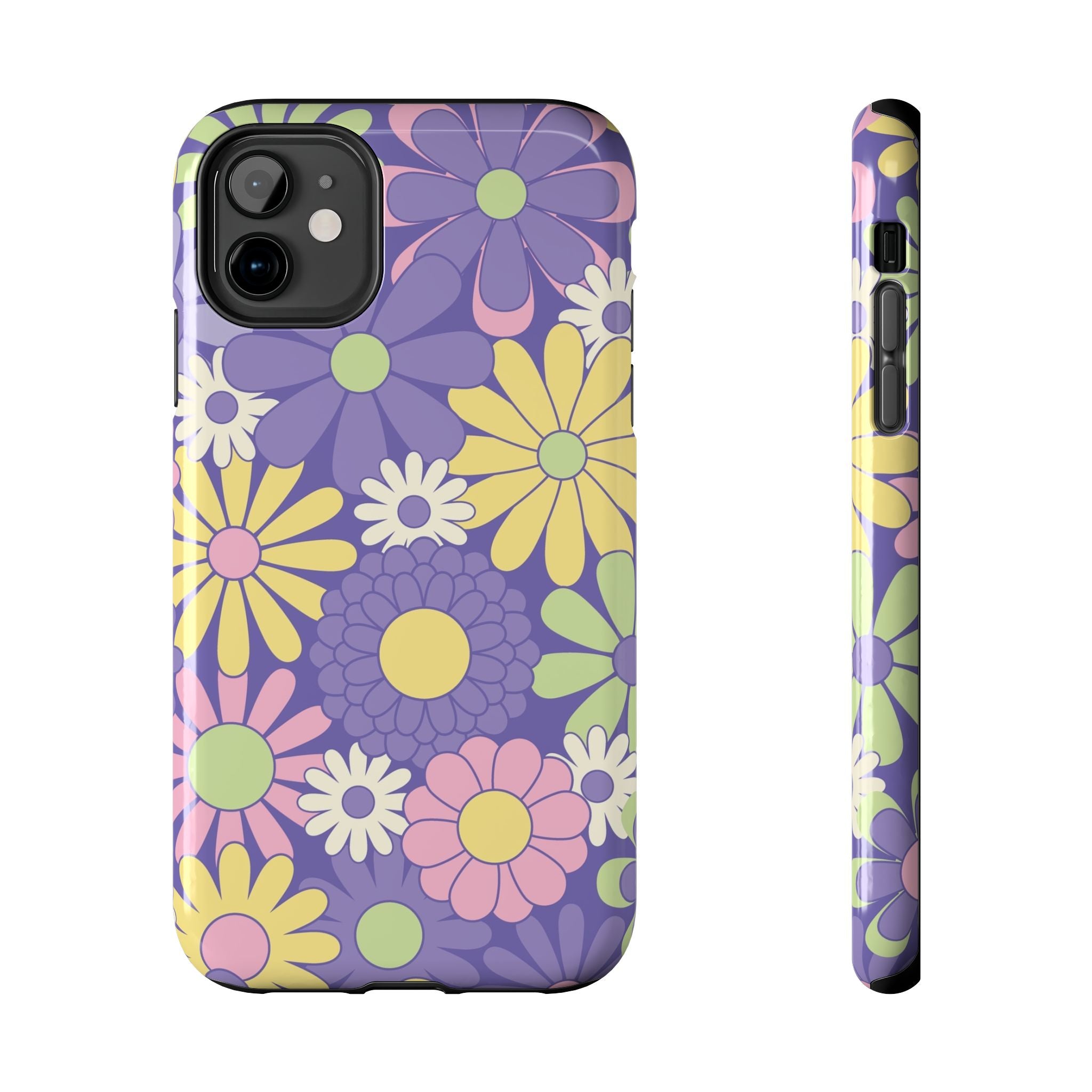 Purple Pink Yellow White Daisy Phone Case