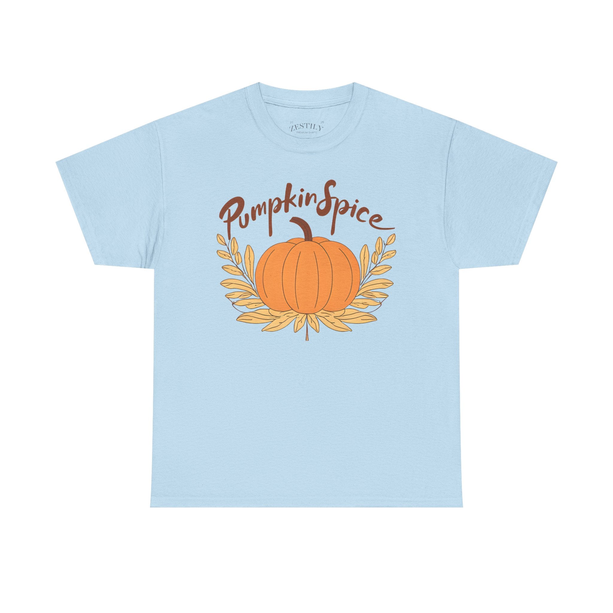 Pumpkin Spice Heavy Cotton Tee, Fall Fashion, Cozy T-Shirt, Autumn Vibe, Seasonal Style, Halloween Gatherings, Thanksgiving Apparel
