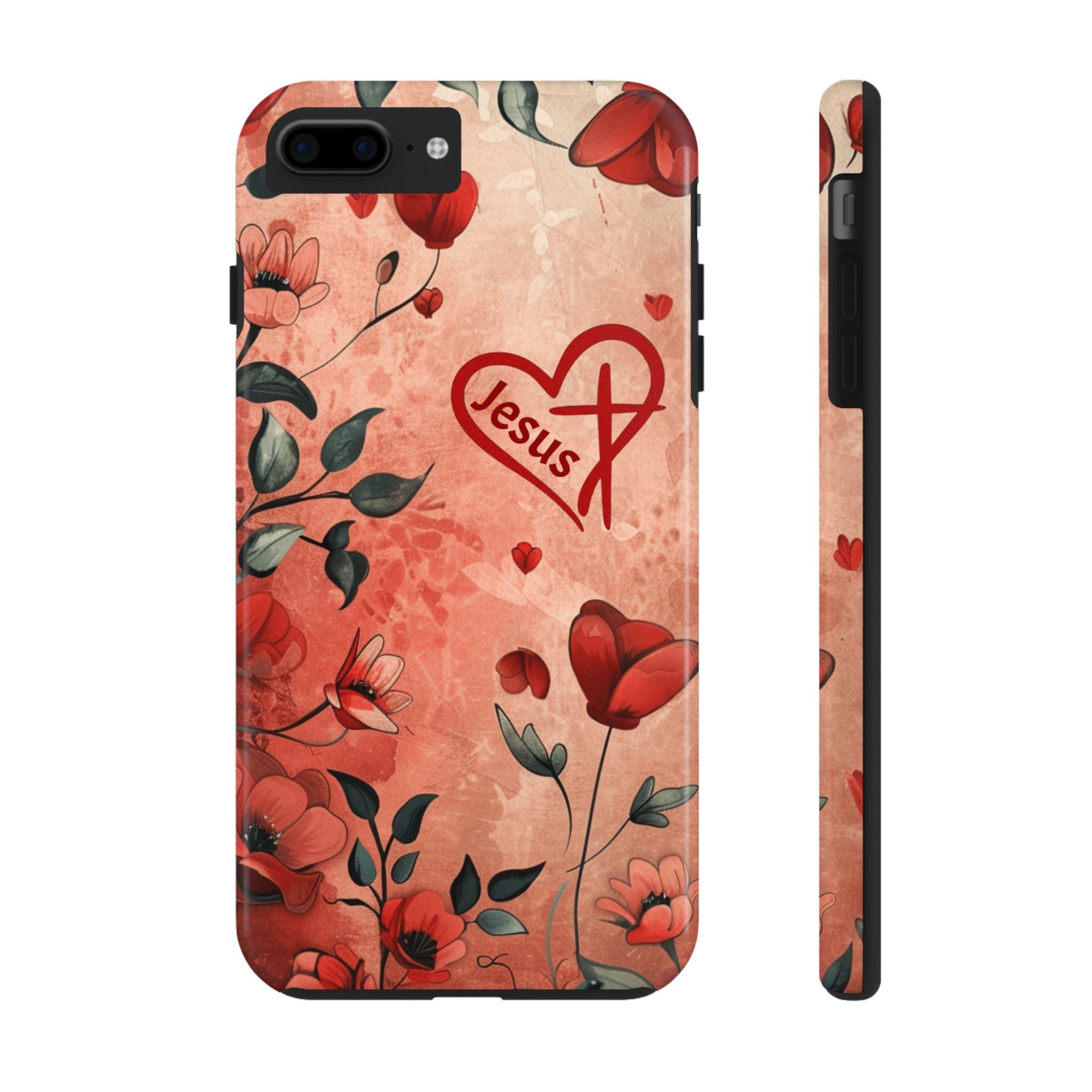 I Heart Jesus Floral Tough Mobile Phone Case