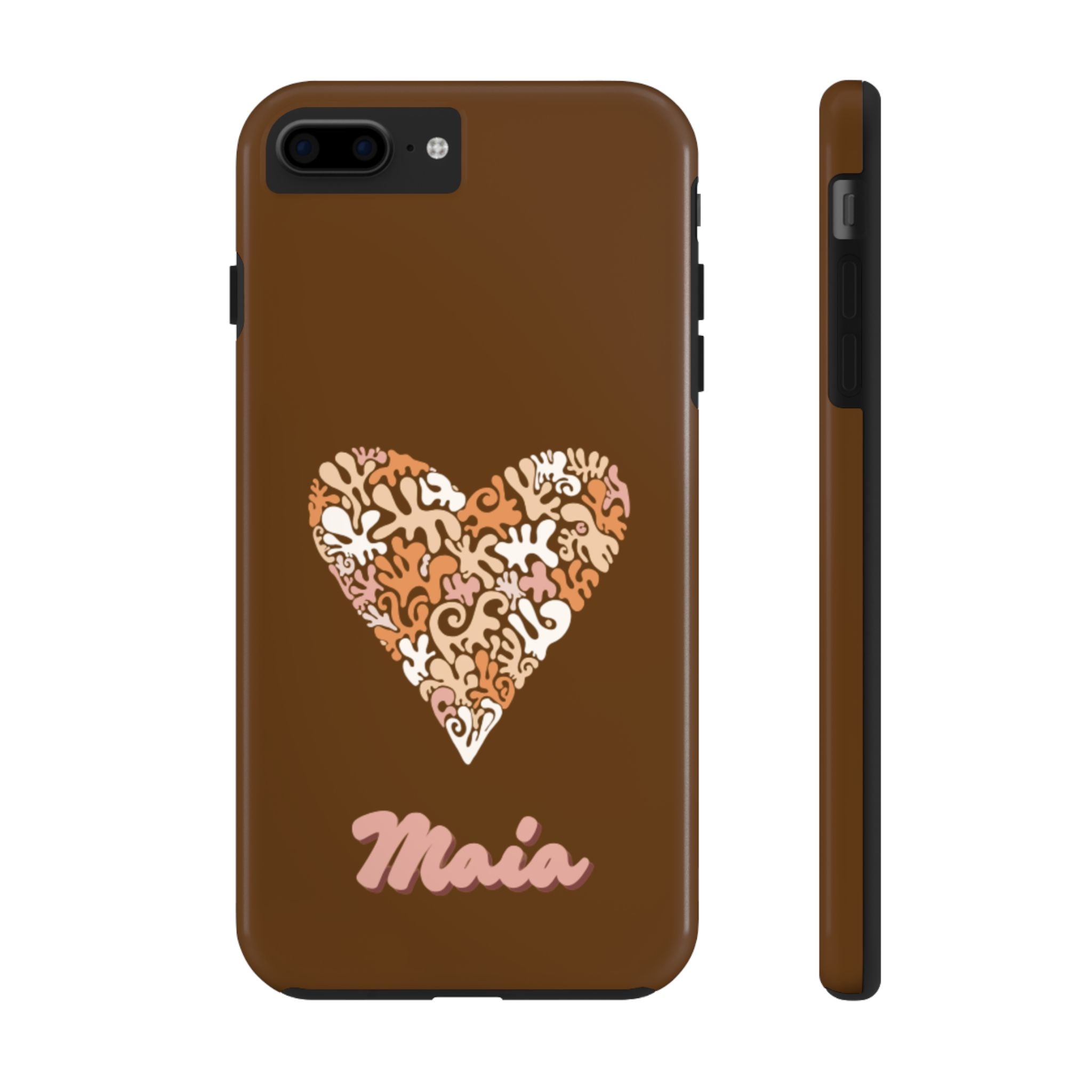 Personalized Heart Pattern Tough Phone Case - Custom Design for Unique Style