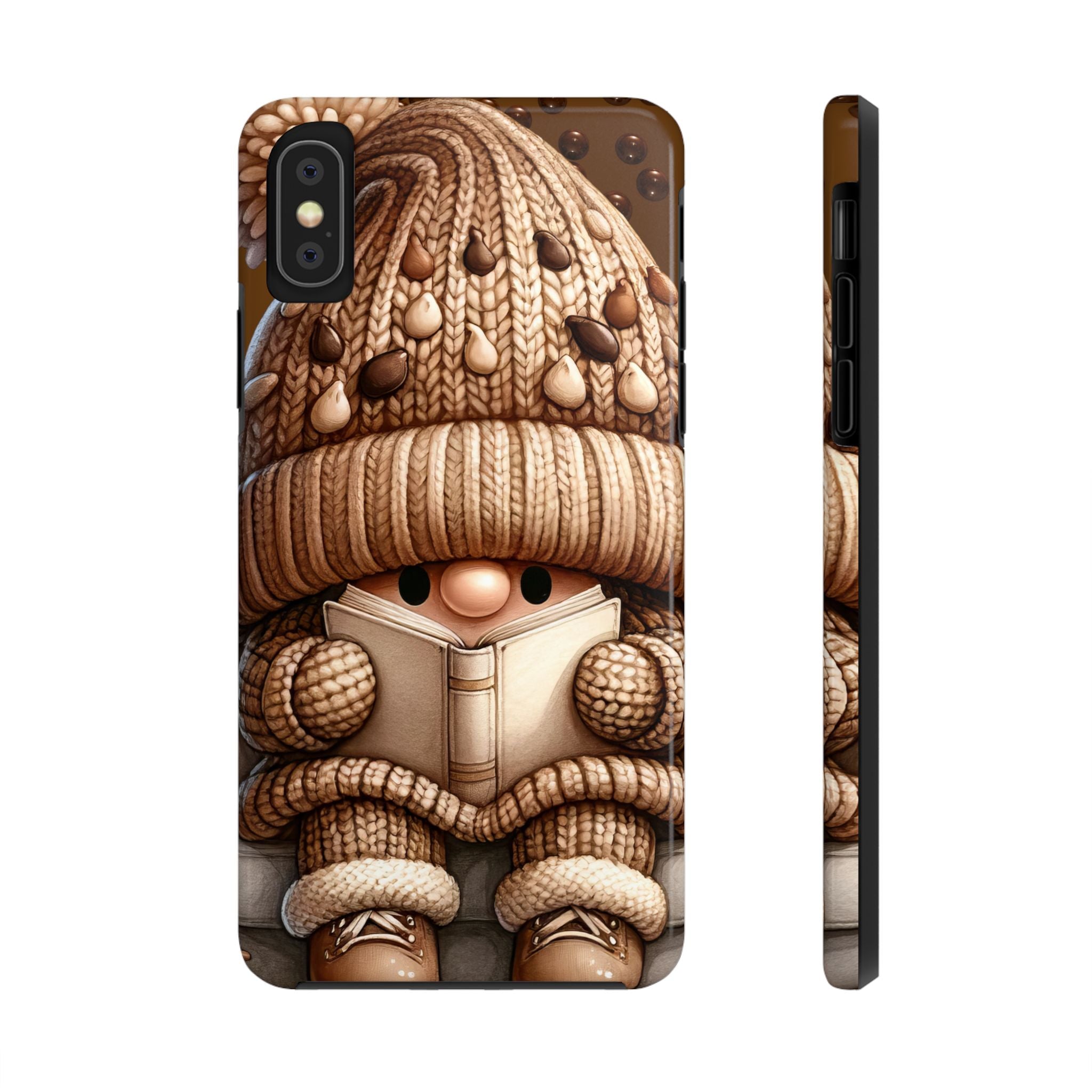 Chocolate Drop Gnome Character Phone Case, Cute Phone Protection, Fun Gift for Readers, Unique iPhone Samsung Cover