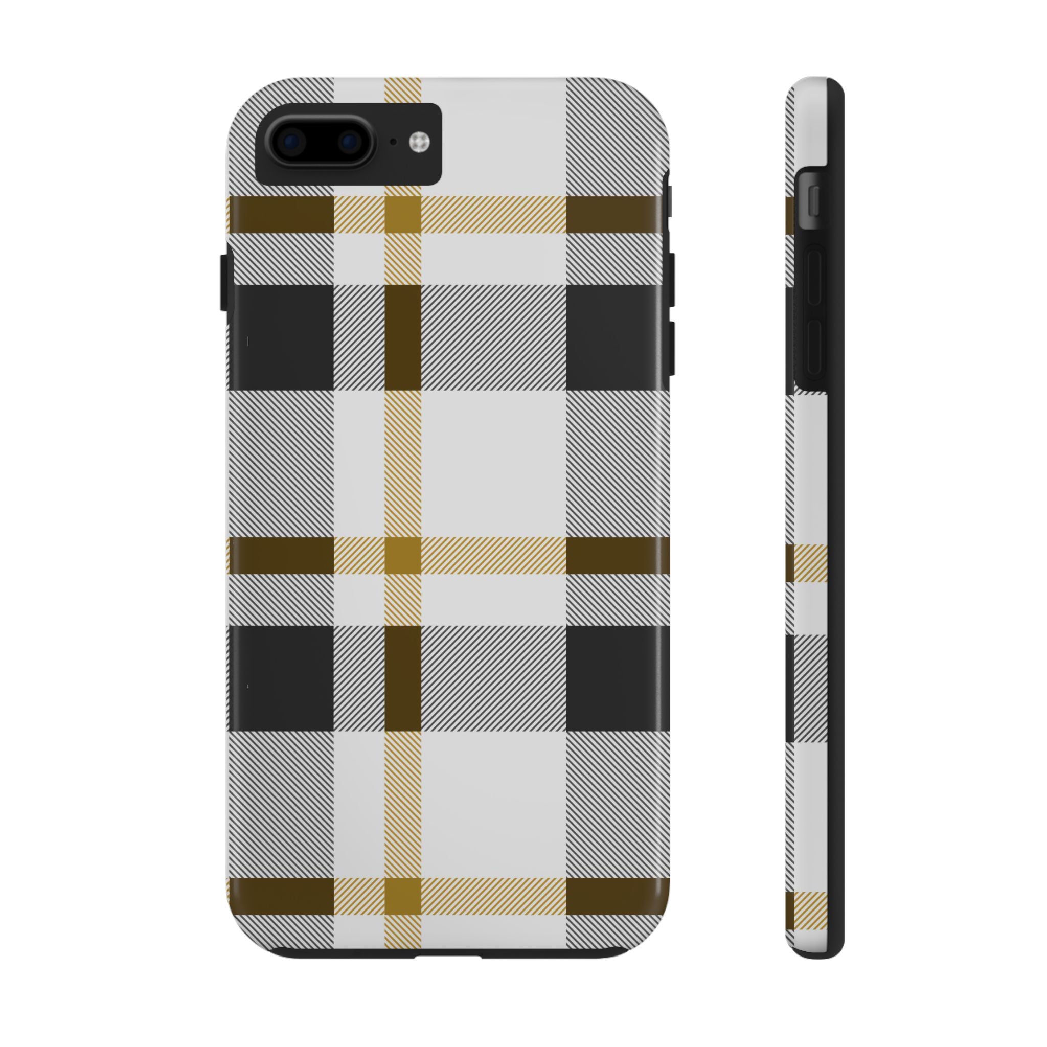 Stylish Plaid Tough Impact Resistant Phone Case Durable Protection for Everyday Use iPhone Samsung Cover