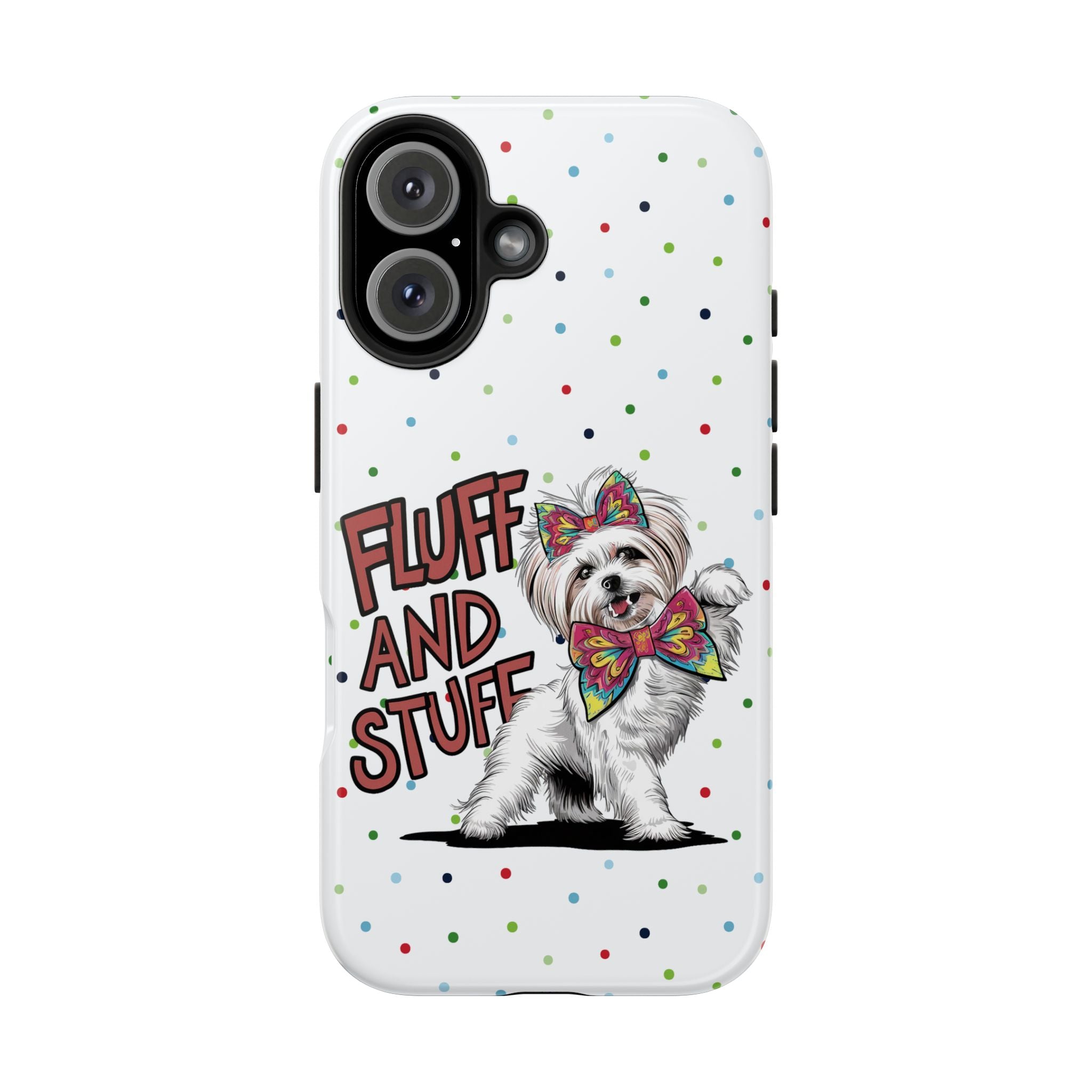 Fluff And Stuff Dog Polka Dot Mobile Phone Case