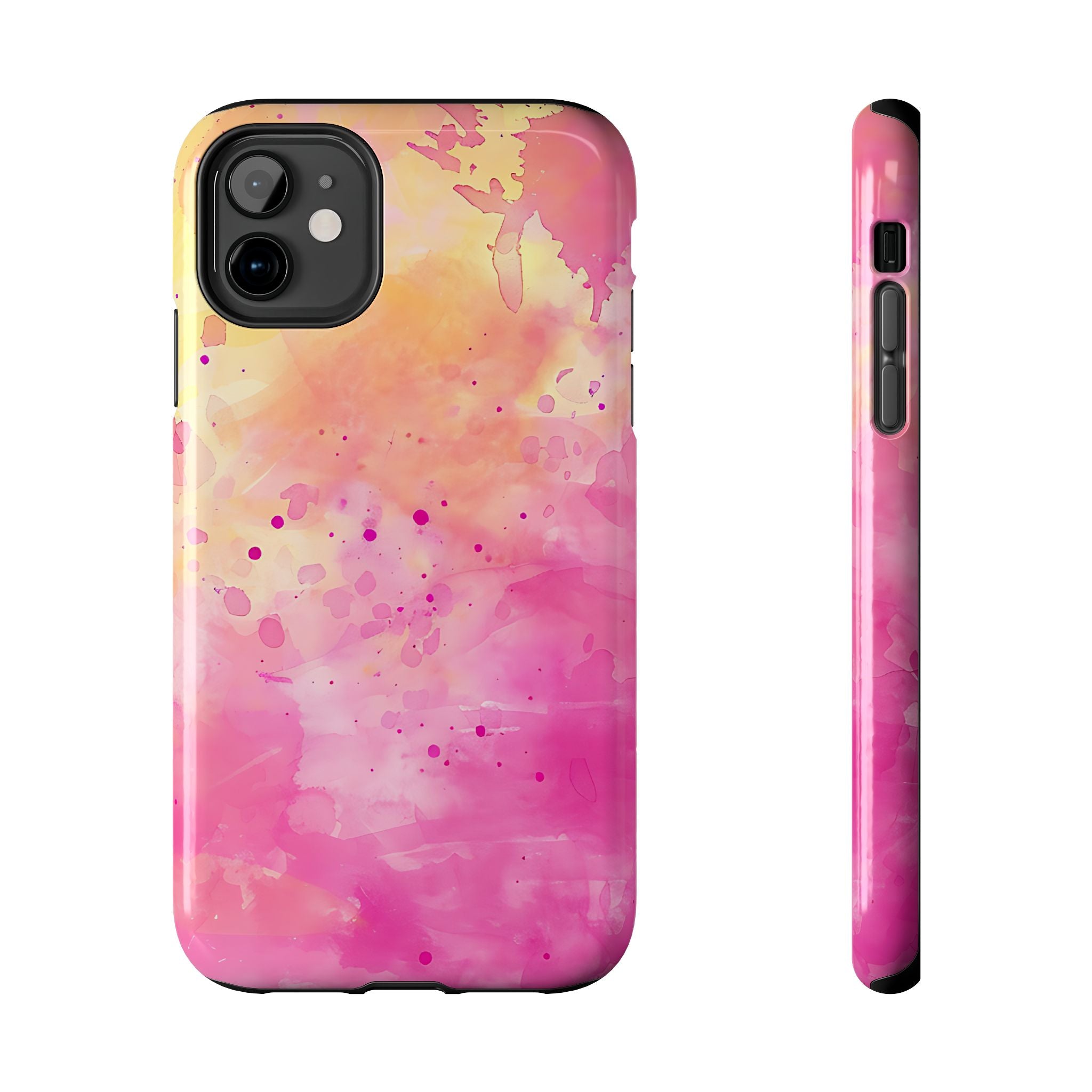 Pink & Yellow Splash Color Mobile Phone Case