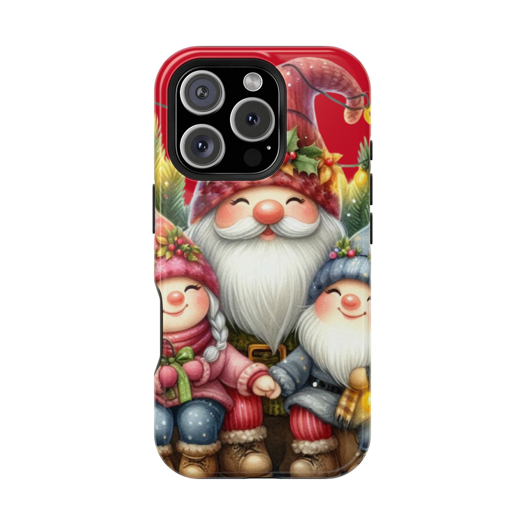 Christmas Gnome Phone Case, Festive Mobile Cover, Holiday Gift for Her, Cute Santa Design, Impact-Resistant Case