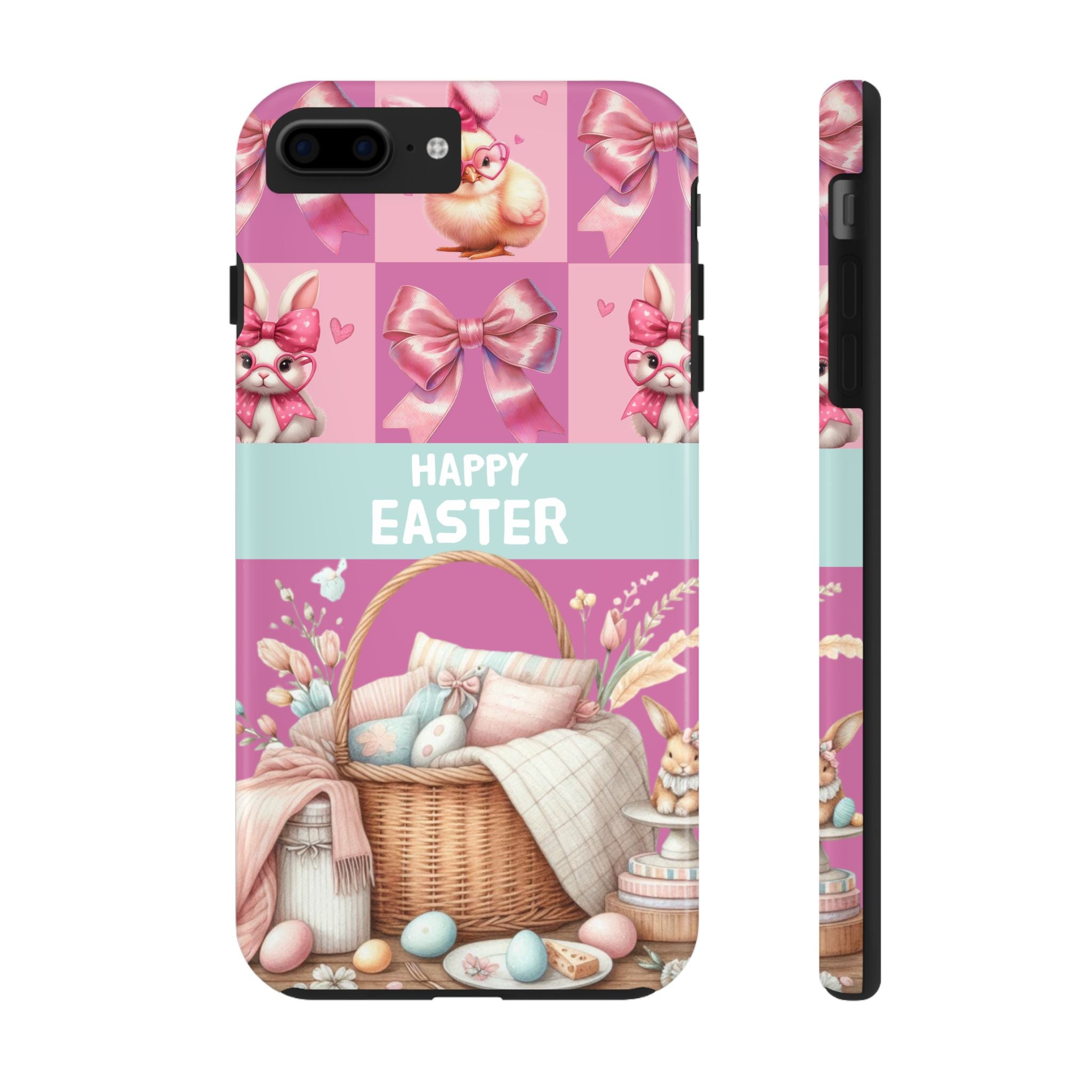 Easter-Themed Tough Phone Case – Cute Bunny & Basket Designs