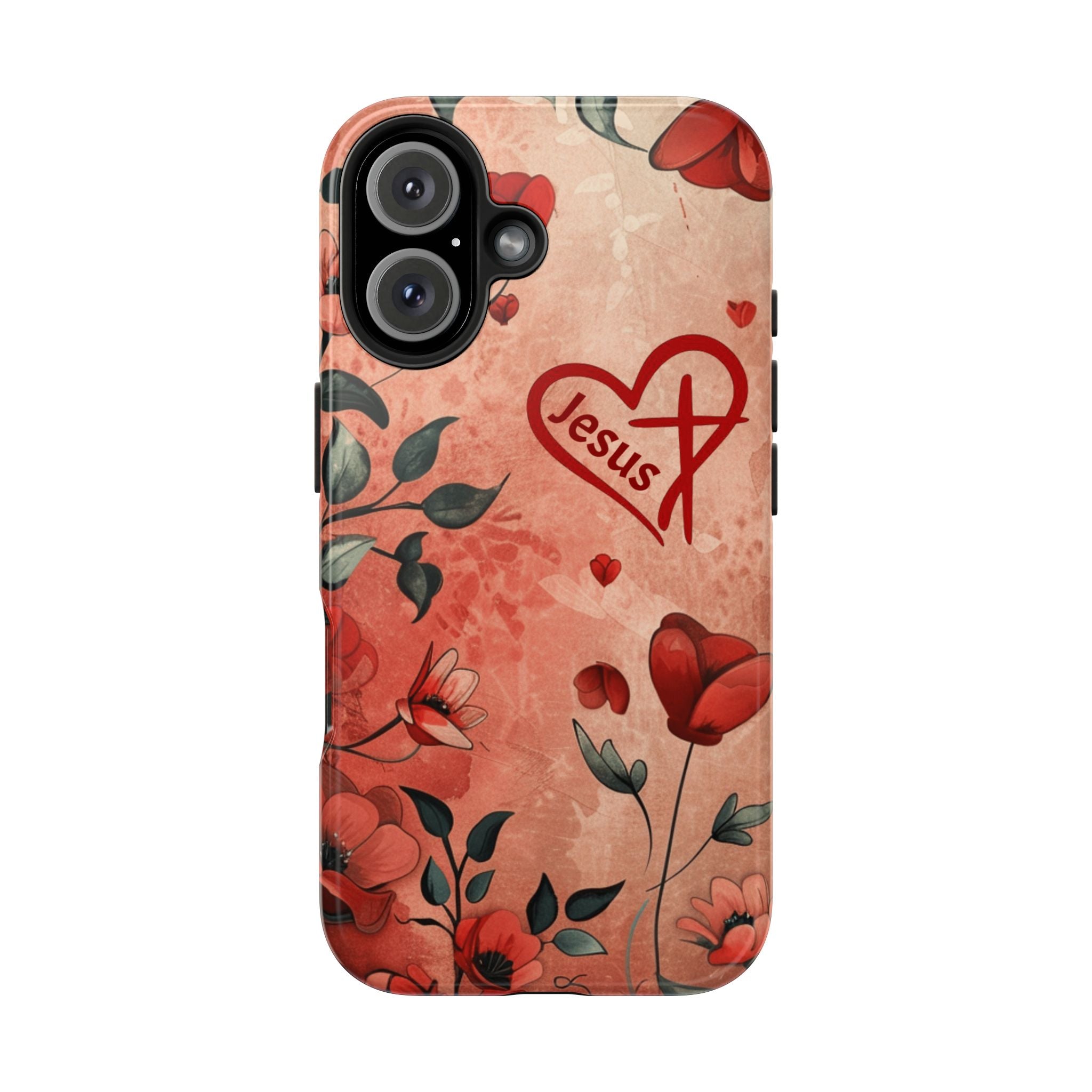 I Heart Jesus Floral Tough Mobile Phone Case