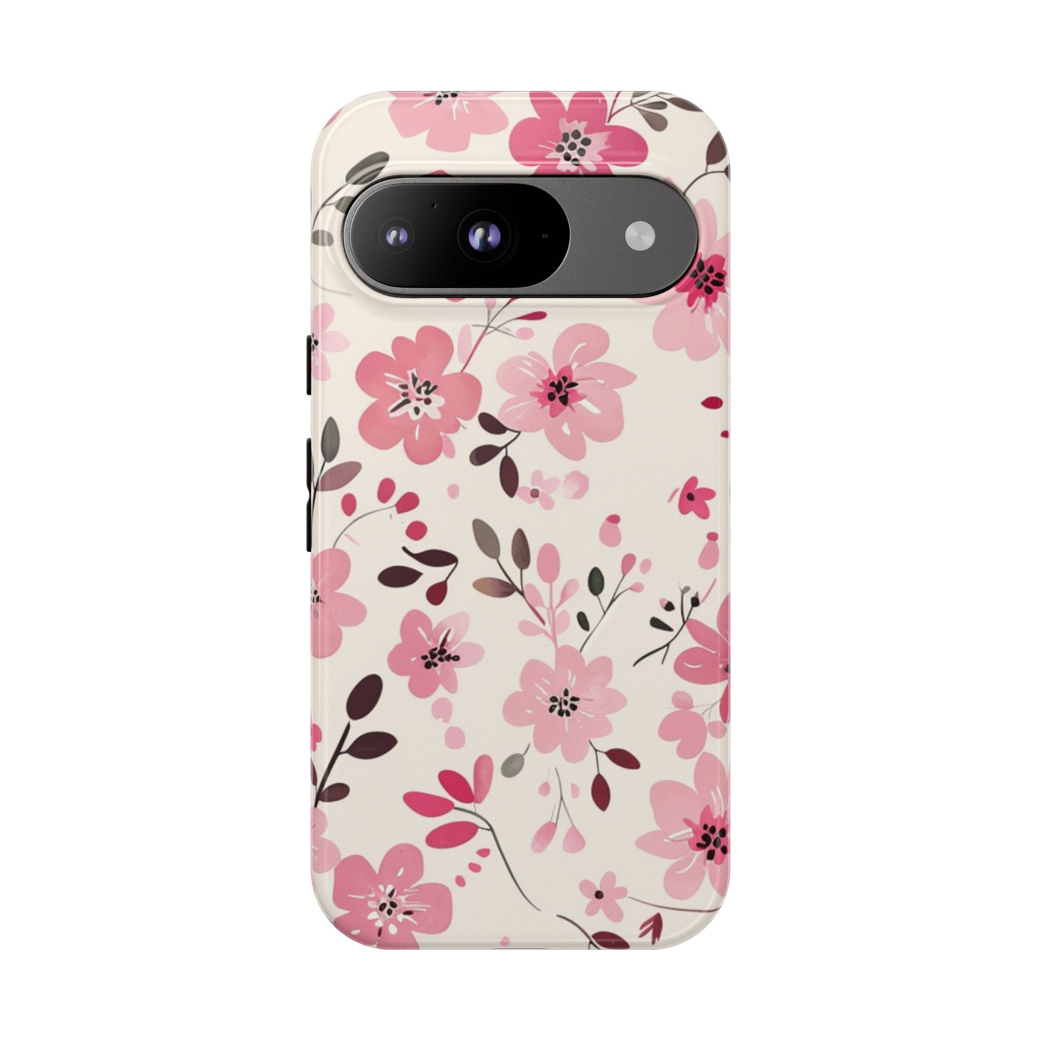 Floral Tough Case for Google Pixel Stylish Protection with Pink Flowers